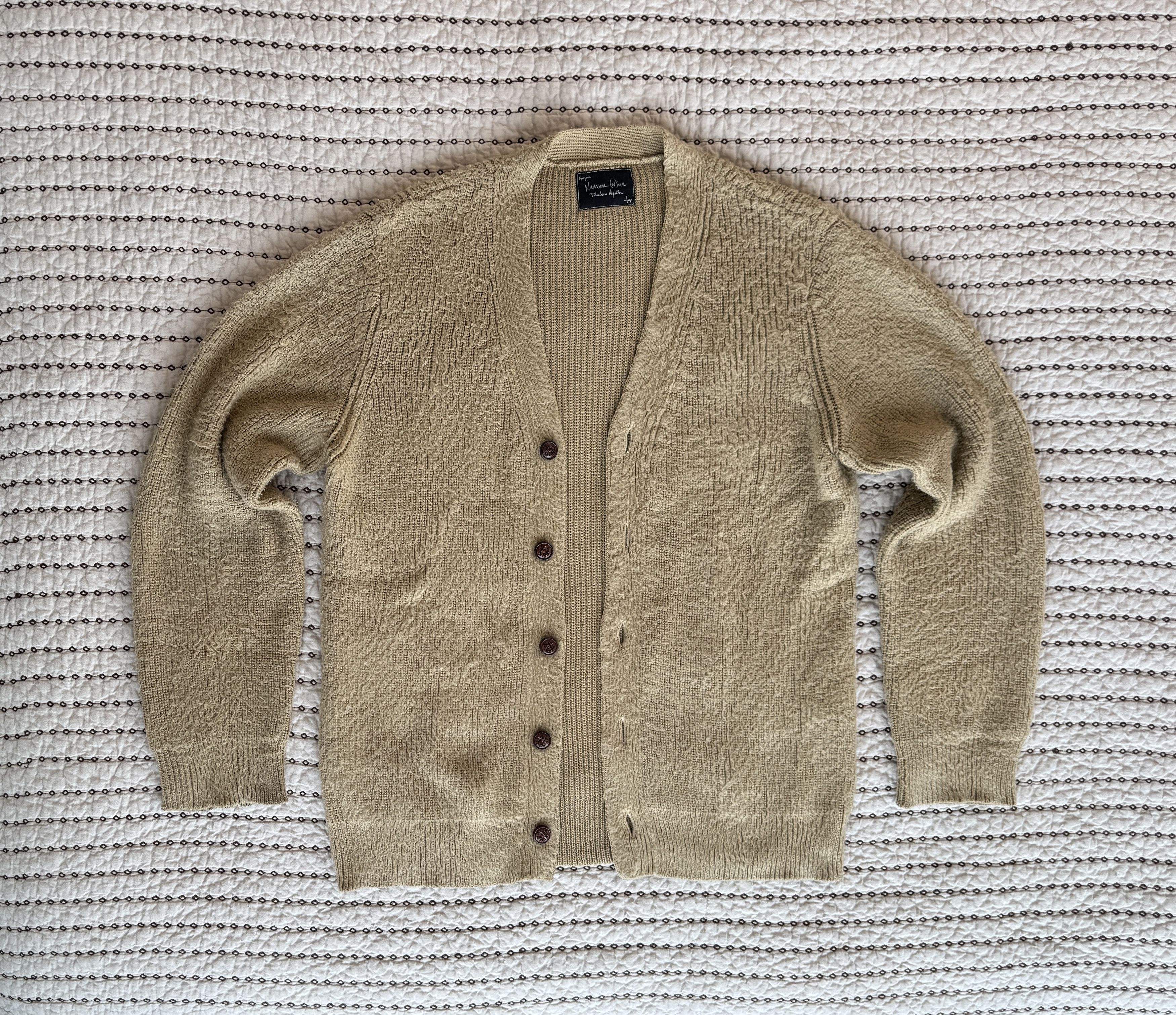 Number (N)ine NUMBER (N)INE - TOUCH ME I'M SICK MOHAIR CARDIGAN GOLD SZ 2 Size US M / EU 48-50 / 2 - 3 Thumbnail