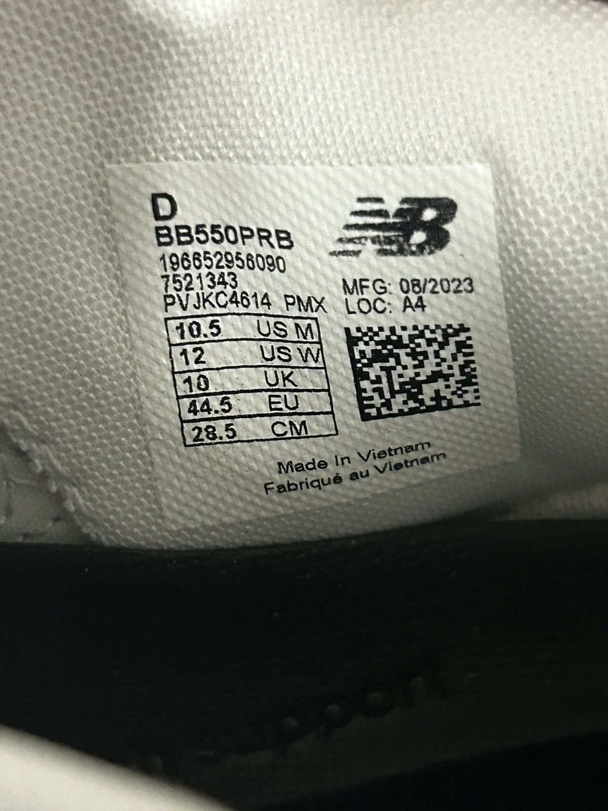 New Balance New Balance 550 White/Gray Size US 10.5 / EU 43-44 - 6 Thumbnail