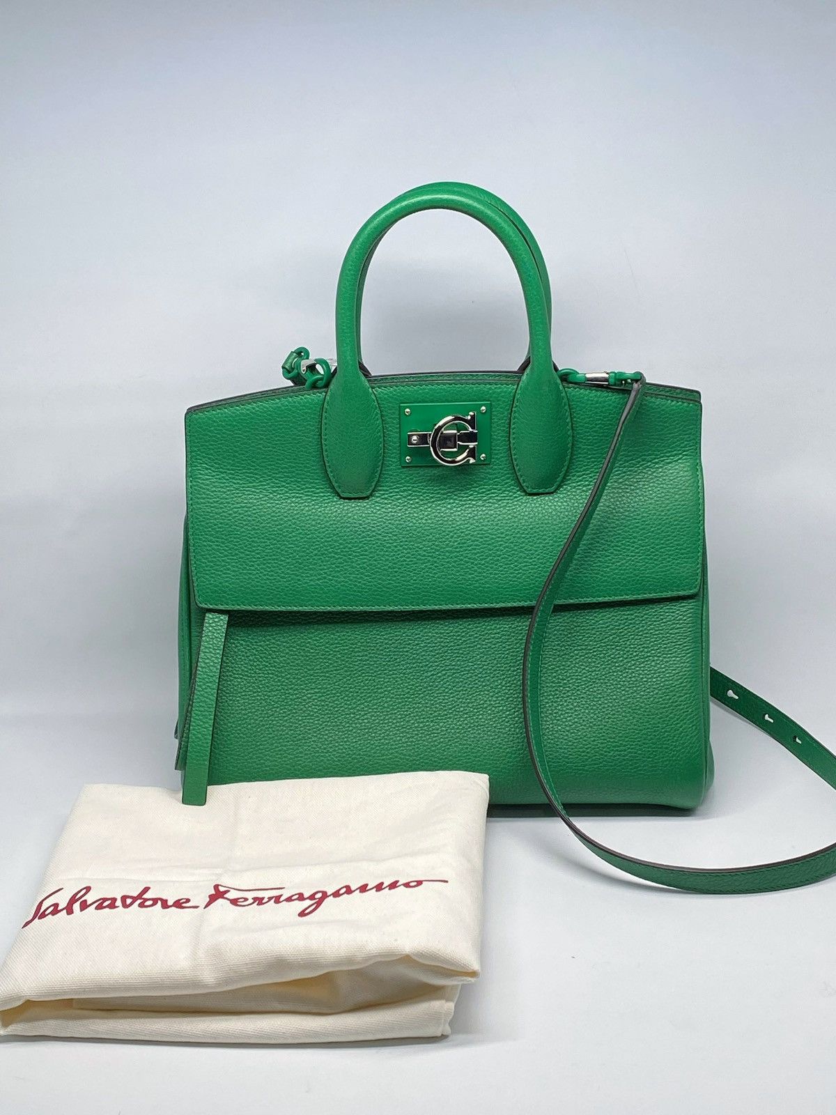 Salvatore Ferragamo Ferragamo Studio Bag Small Leather Satchel Size ONE SIZE - 4 Thumbnail