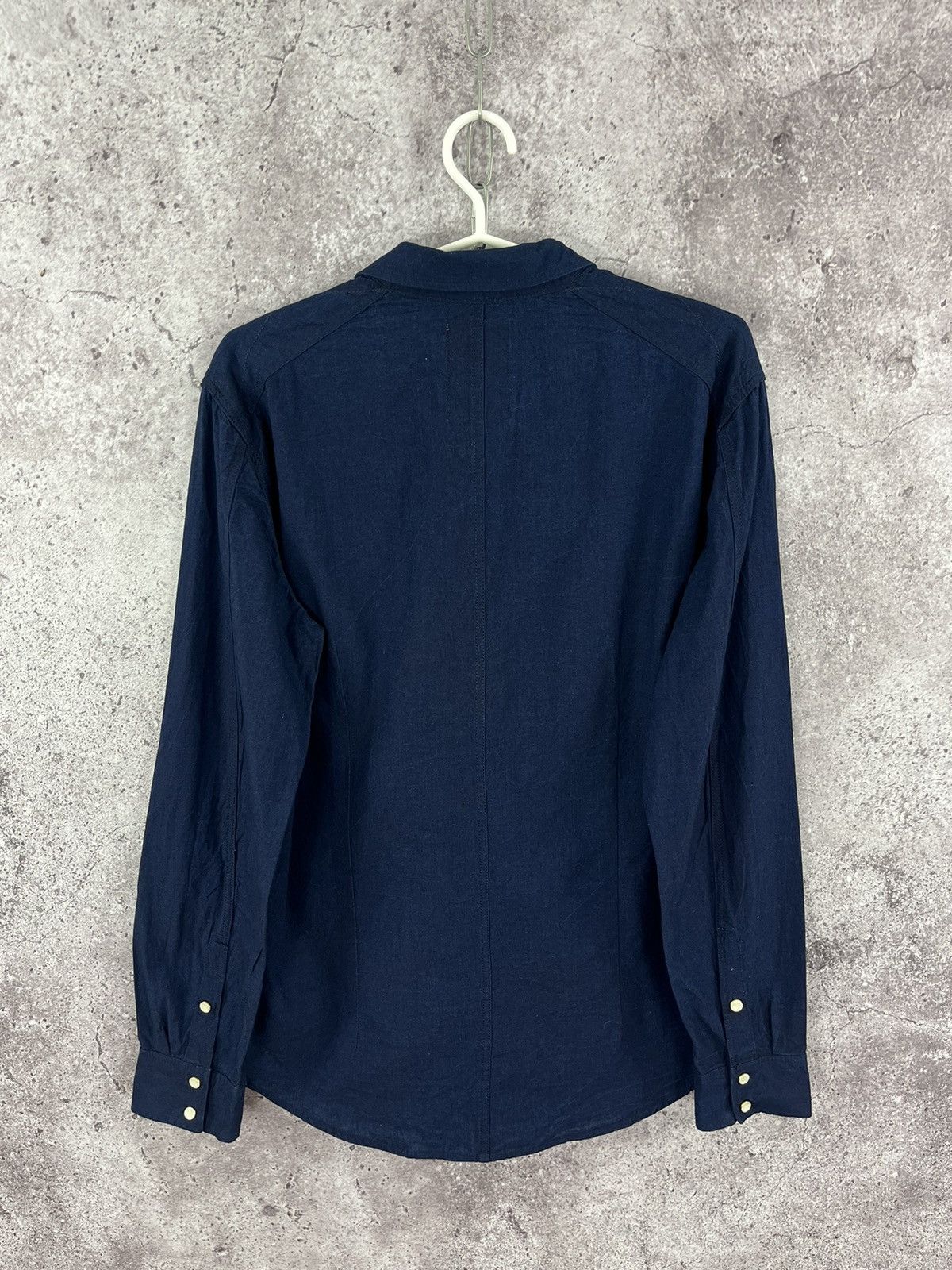 G-Star G-Star Raw Shirt Long Sleeve Button Snaps Navy Size L Size US L / EU 52-54 / 3 - 10 Thumbnail