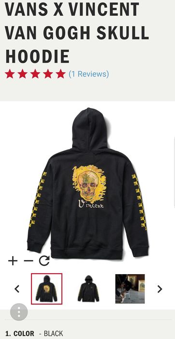 Vans van outlet gogh skull hoodie