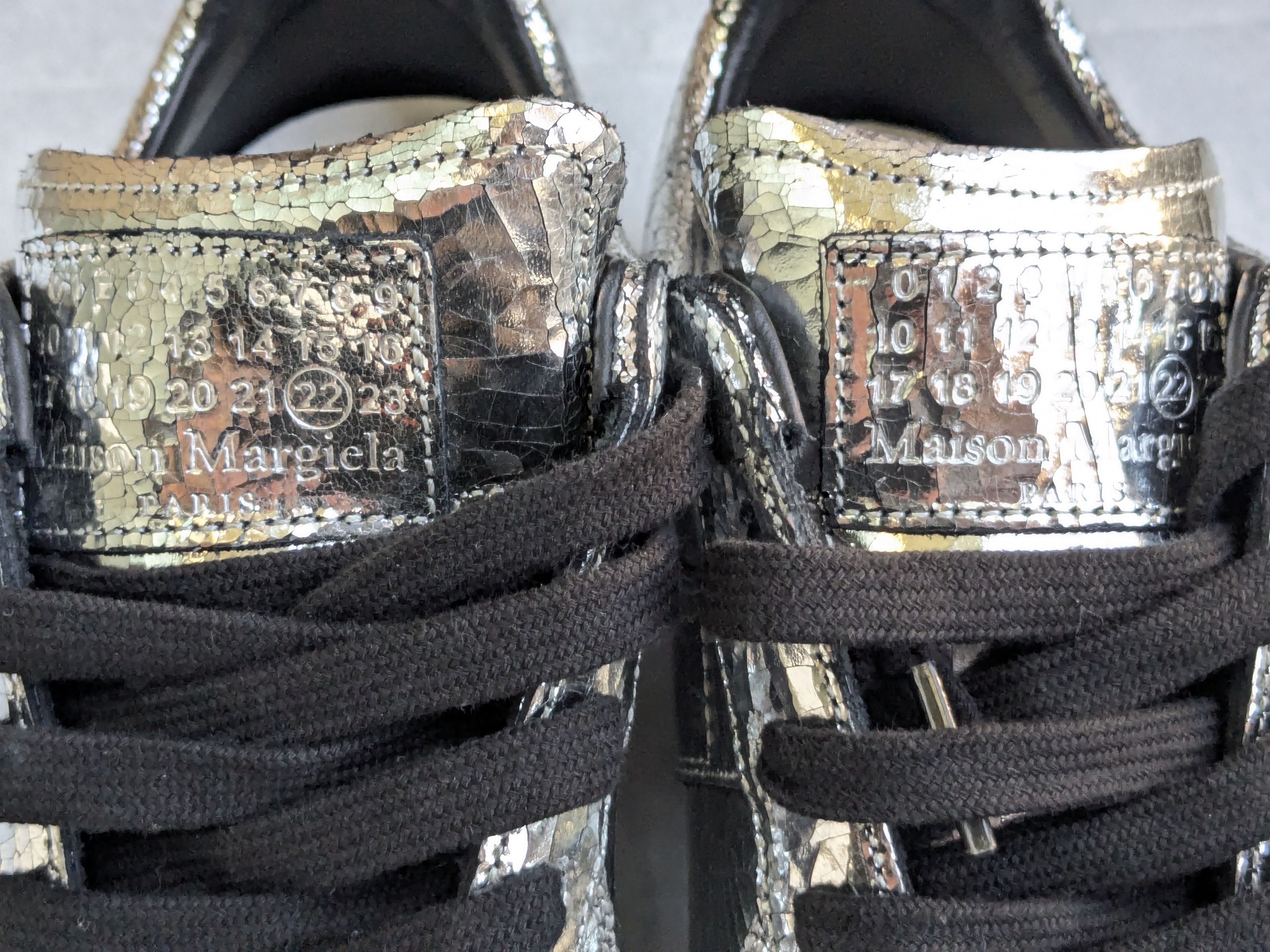 Maison Margiela Maison Margiela Replica GAT Silver Black Cracked 9 42 Size US 9 / EU 42 - 5 Thumbnail
