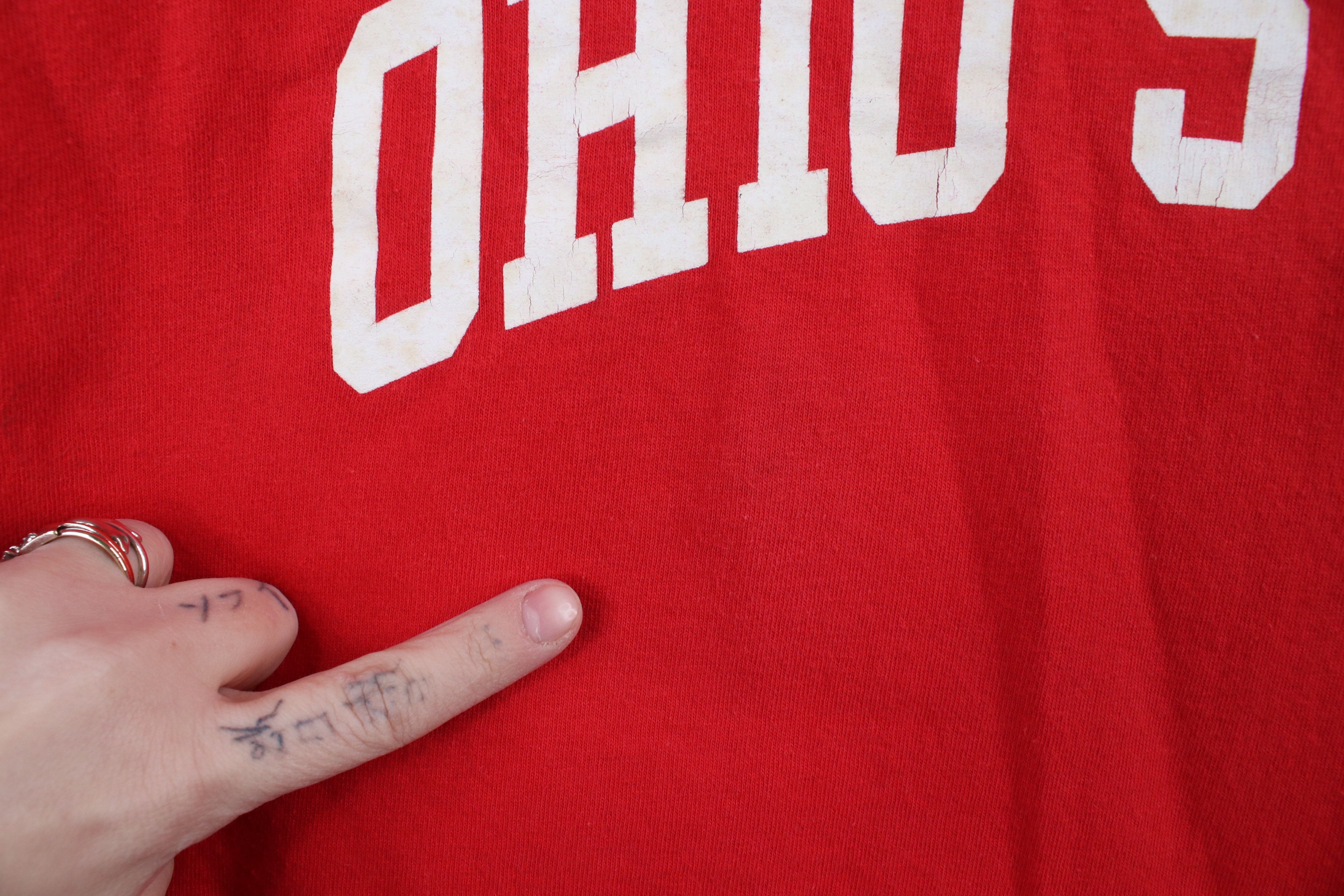 Vintage Vintage Spell Out Block Letter Ohio State University T-Shirt Size US XL / EU 56 / 4 - 5 Thumbnail
