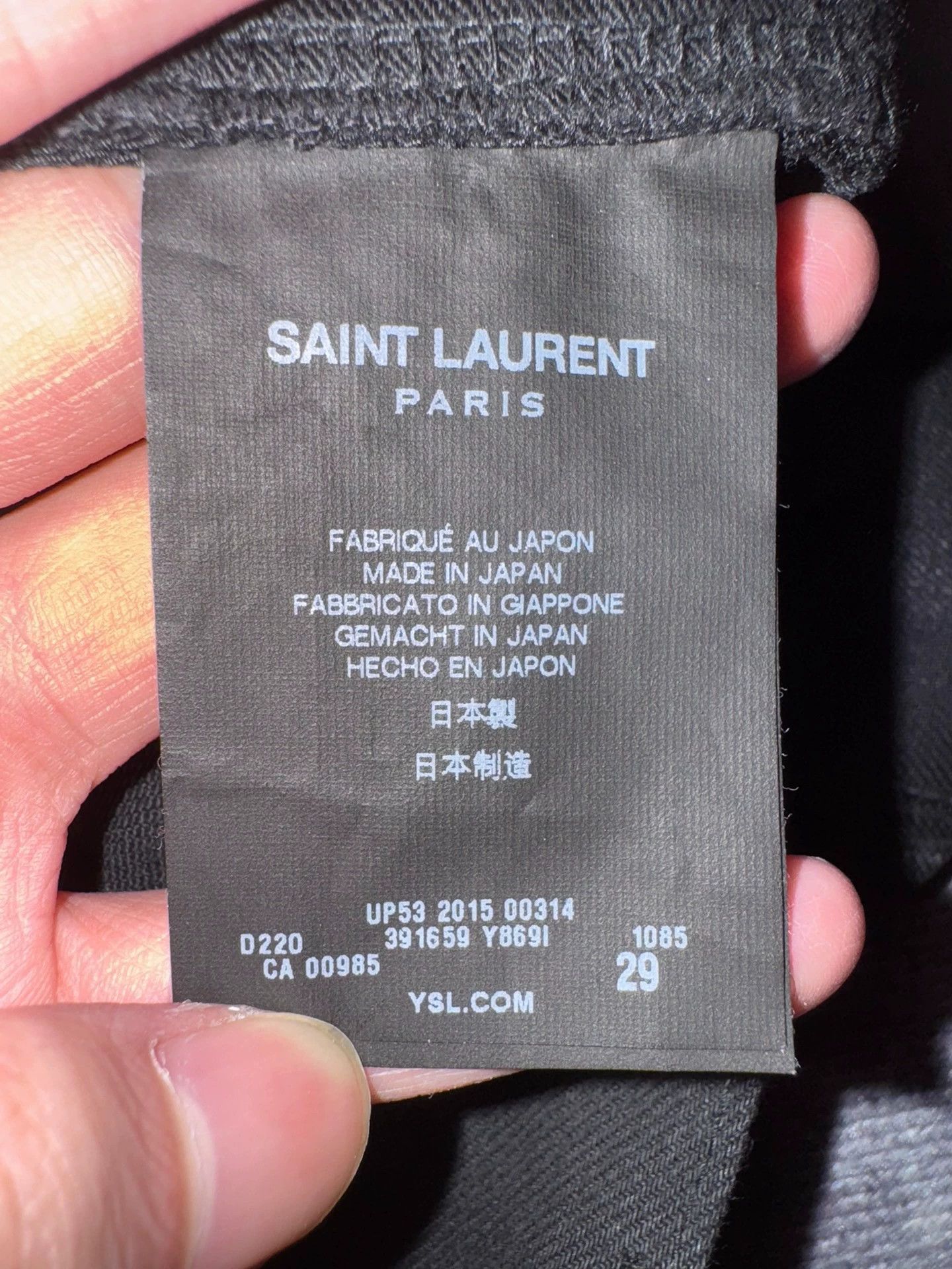 Saint Laurent Paris Saint Laurent SLP15FW Coated Waxed Distressed Jeans Size US 29 - 7 Thumbnail