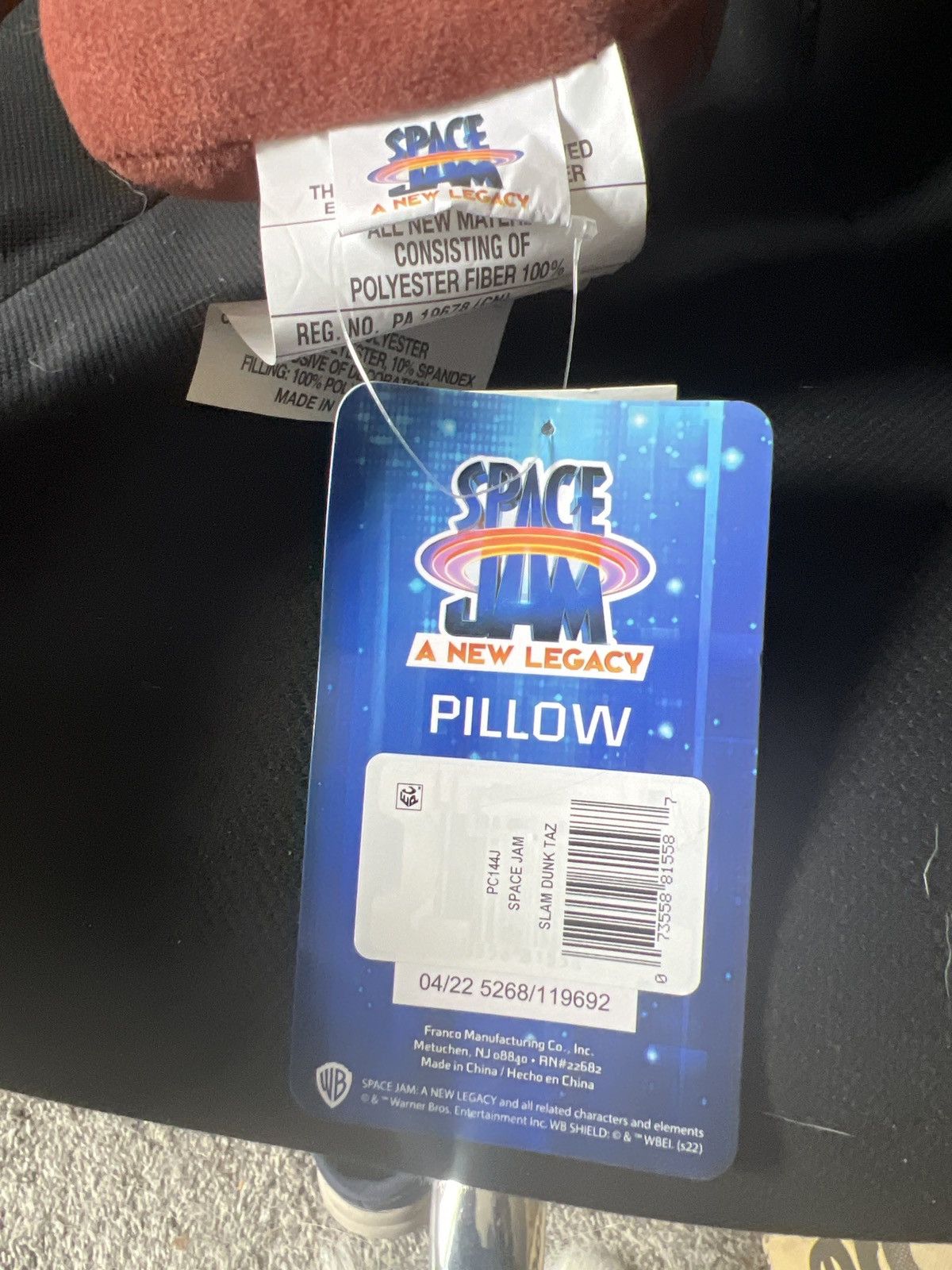 Warner Bros Space Jam A New Legacy Slam Dunk Taz Pillow Size ONE SIZE - 3 Thumbnail
