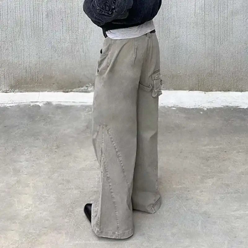 Jean Retro Cargo Patchwork Streetwear Jeans Size US 32 / EU 48 - 2 Thumbnail
