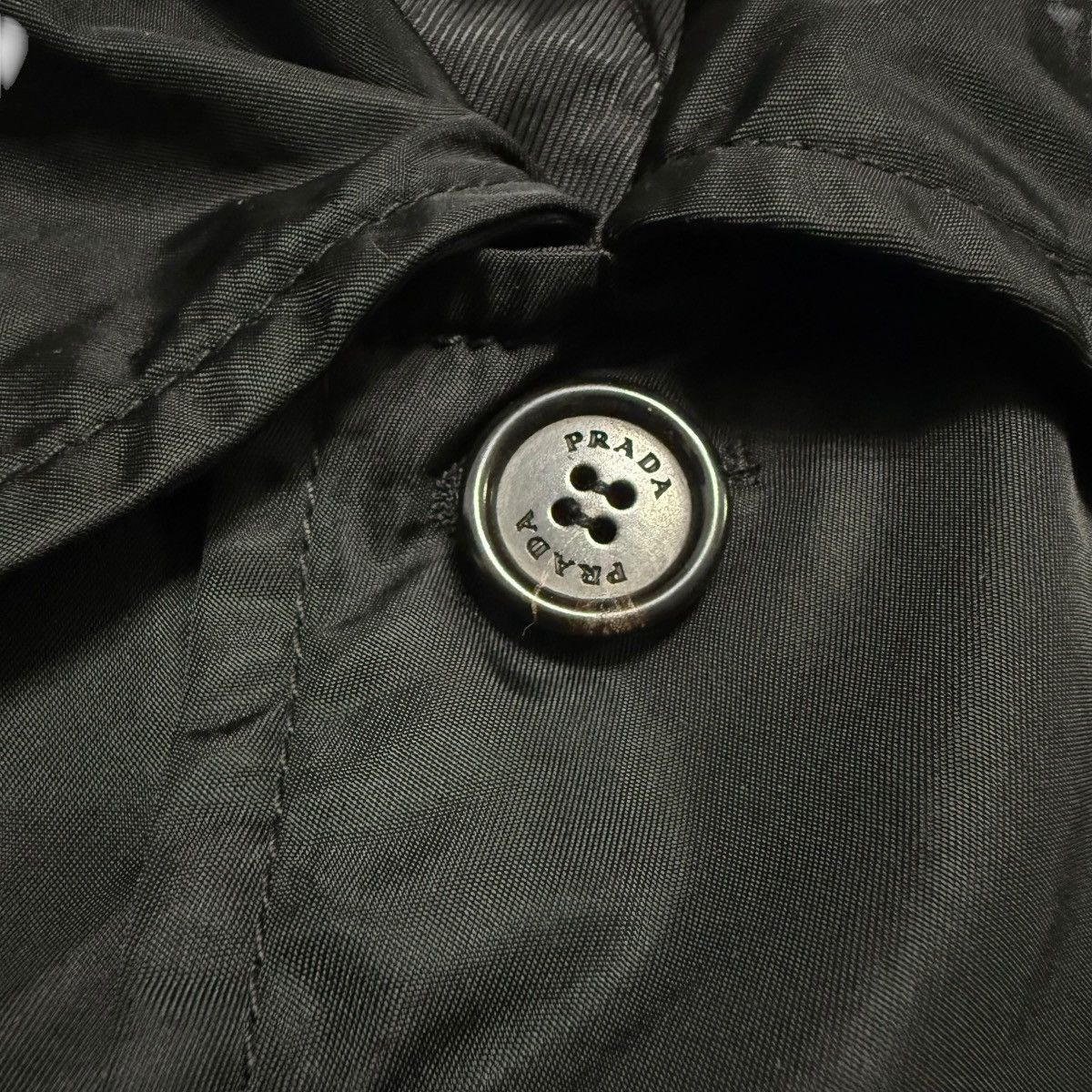 Prada Black Prada Nylon Overcoat Size US L / EU 52-54 / 3 - 6 Thumbnail