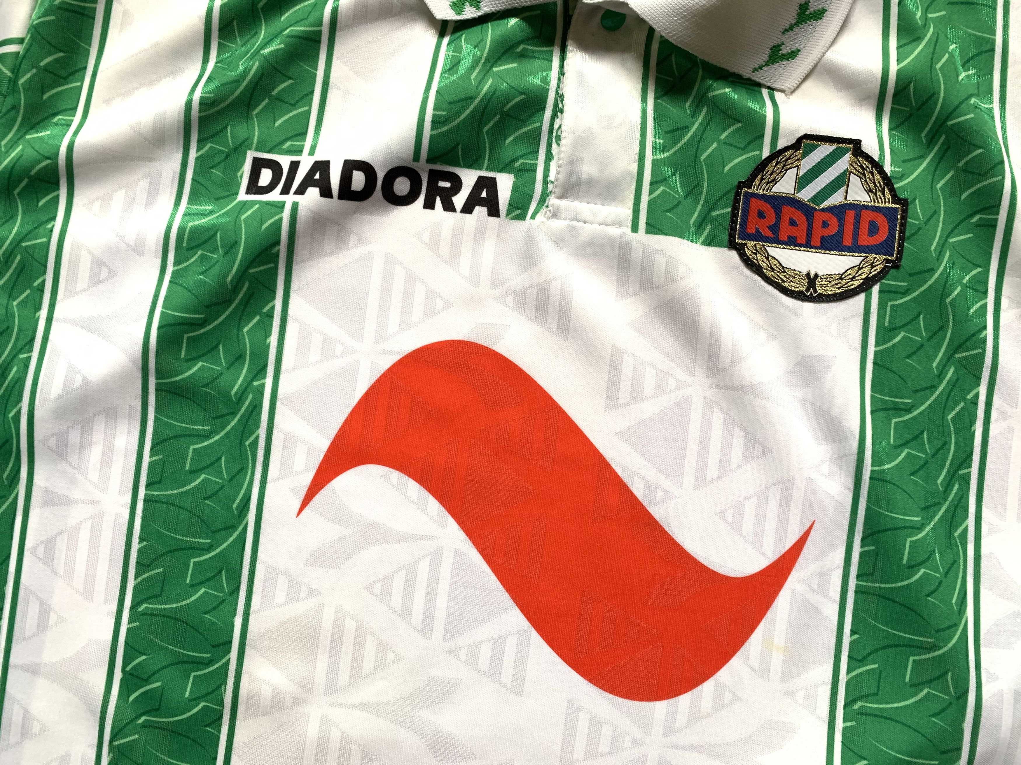 Diadora Vintage Diadora Rapid Vienna Home Shirt 1996-1998 Size US XXL / EU 58 / 5 - 4 Thumbnail