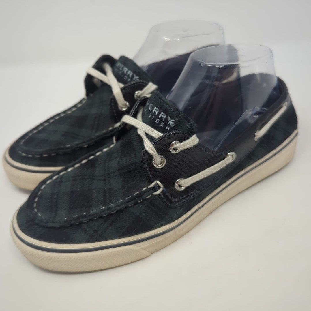 Sperry Sperry Top-Sider Green Boat Shoes Fabric Women Size 7.5 Size US 7.5 / IT 37.5 - 1 Thumbnail