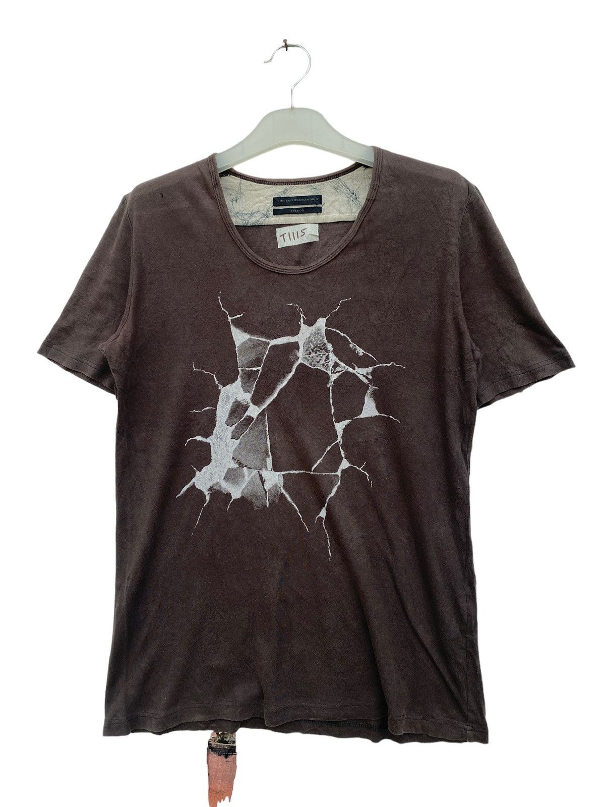image of Diet Butcher Slim Skin Erosion Tees in Brown, Men's (Size Medium)
