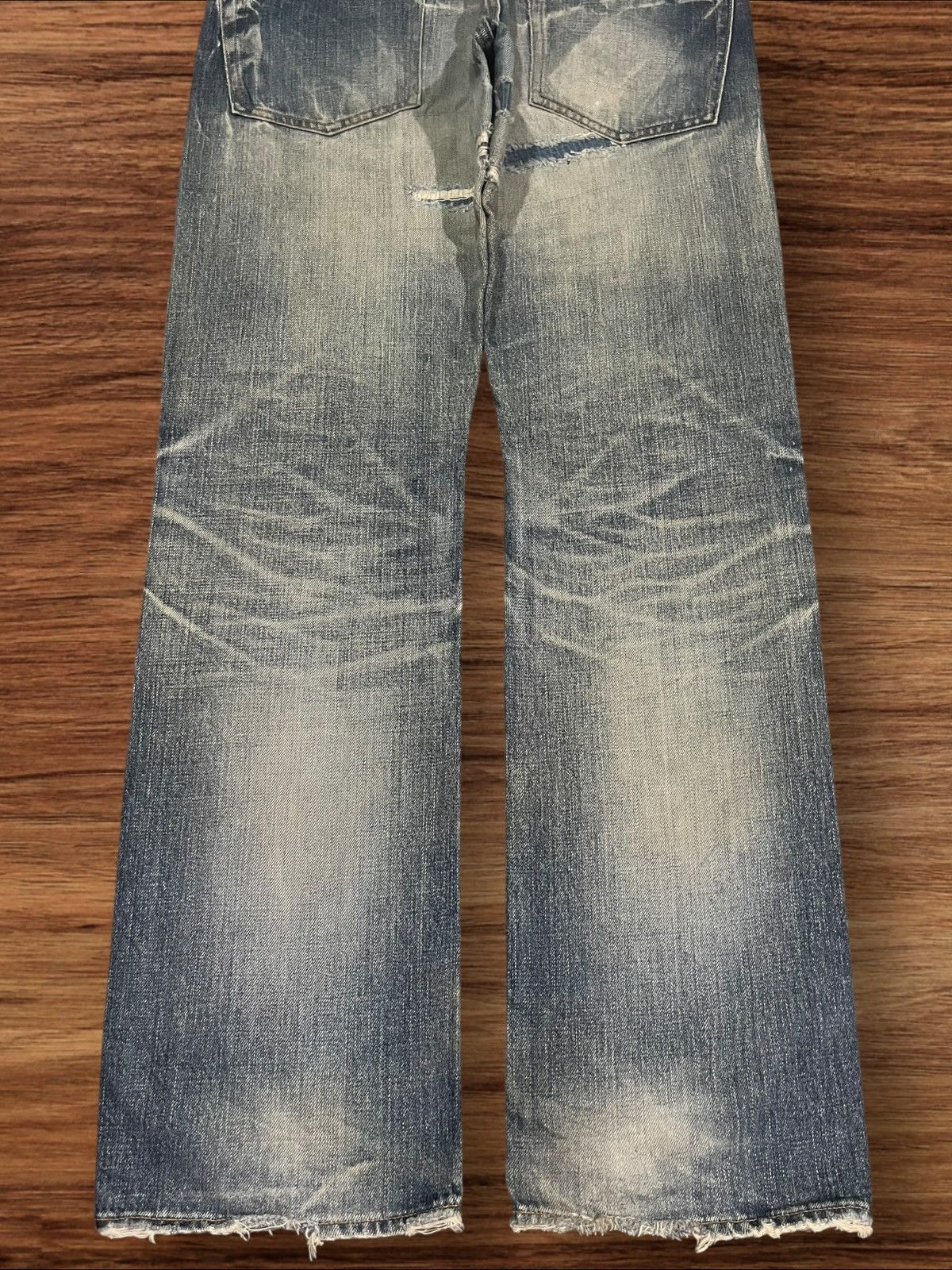 Eternal Vintage Eternal 811 Intense Whiskering Faded Frayed Hem Jean Size US 34 / EU 50 - 13 Thumbnail