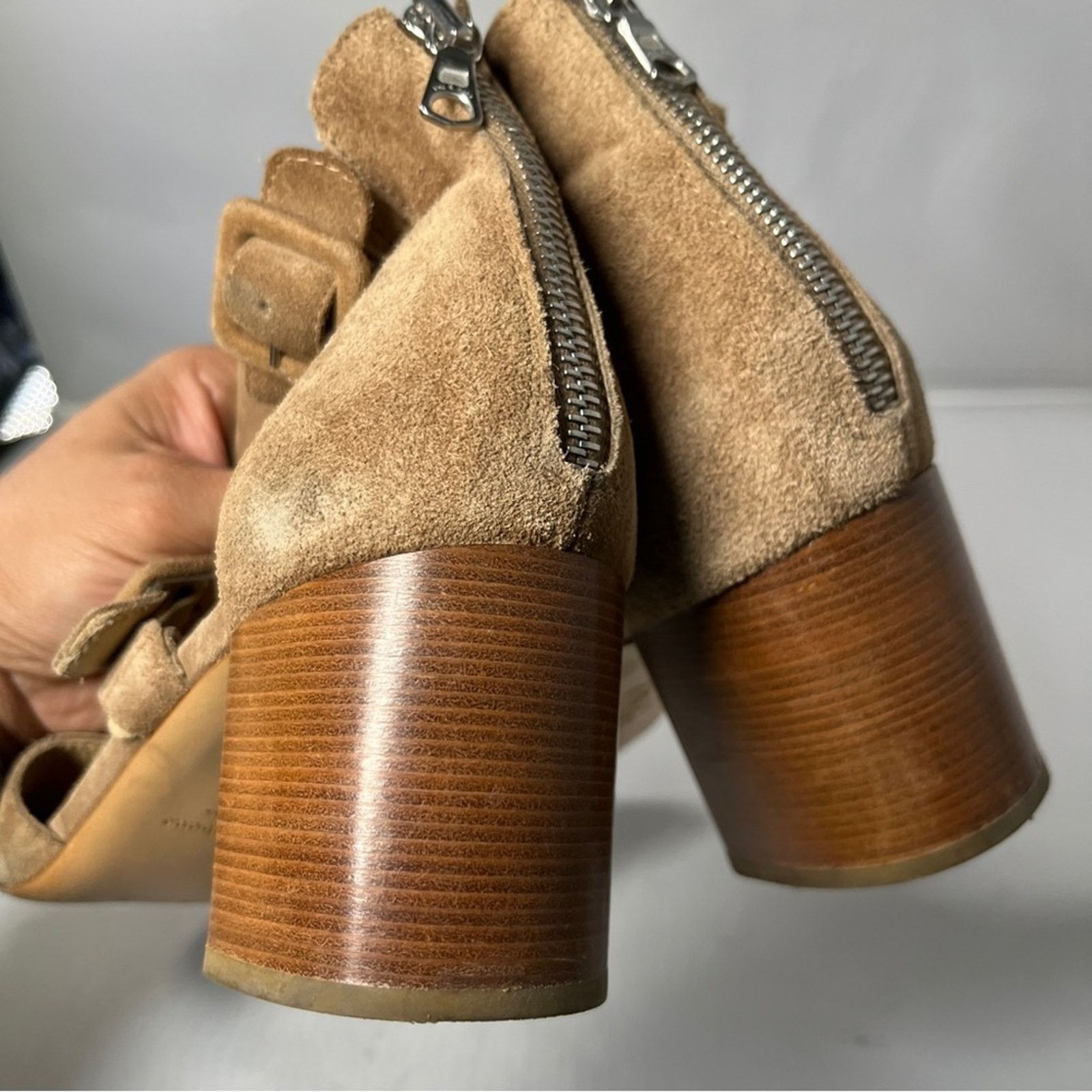 Rag & Bone Rag & Bone Matteo Suede Double Buckle heels Size US 7 / IT 37 - 6 Thumbnail