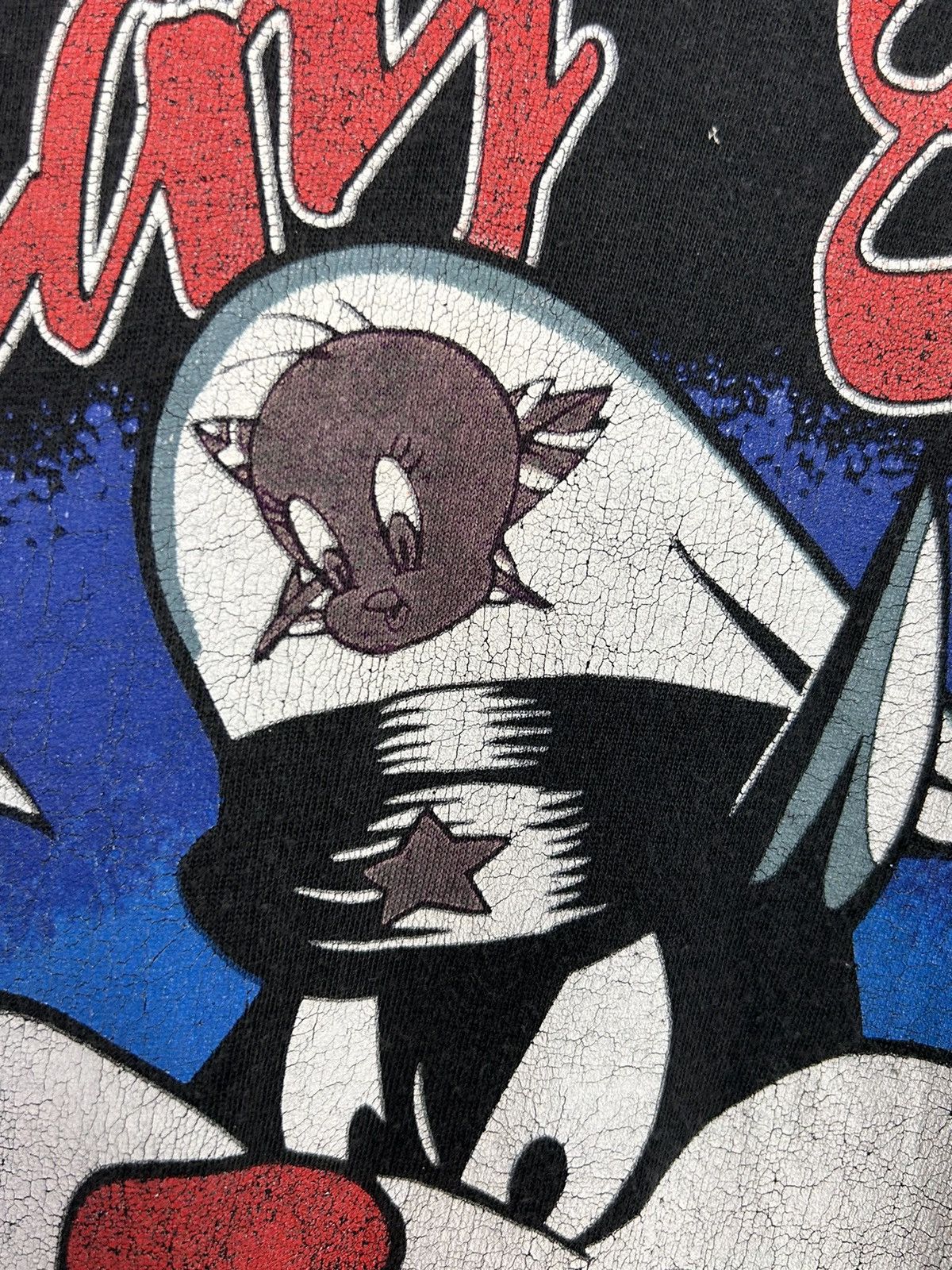 Vintage 80s Vintage 1989 Warner Bros Sylvester Stray Cat T-Shirt Size US XL / EU 56 / 4 - 3 Thumbnail