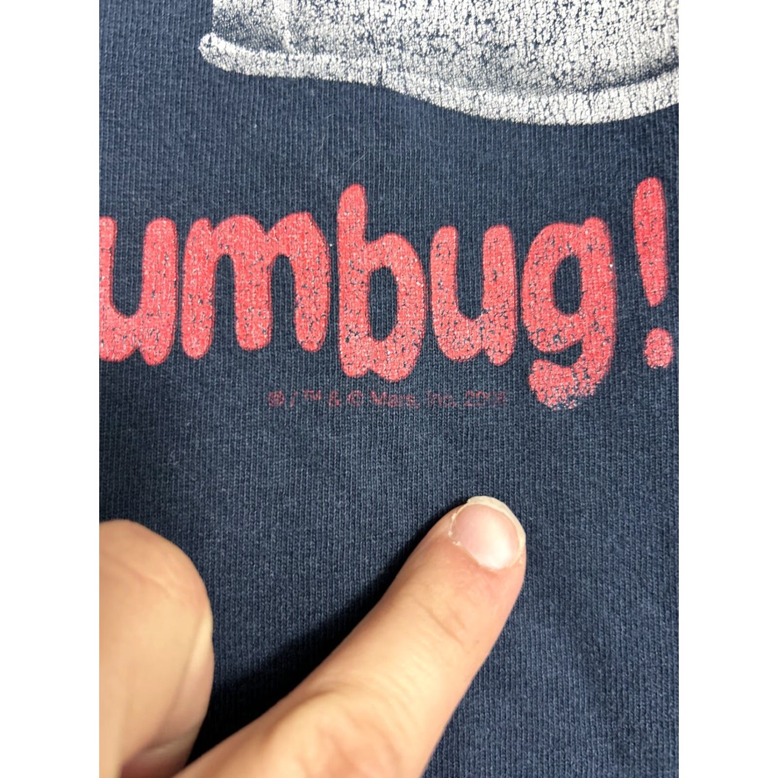 Vintage M&M's Bah Humbug T Shirt XL Navy Christmas Men Short Sleeve Crew Neck Graphic Print Vintage No Size US XL / EU 56 / 4 - 4 Thumbnail