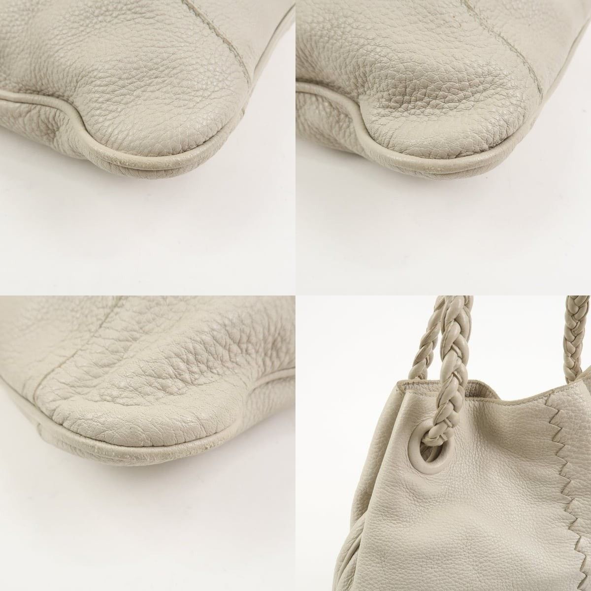 Bottega Veneta Bottega Veneta Calfskin Shoulder Bag Cream Size ONE SIZE - 5 Thumbnail