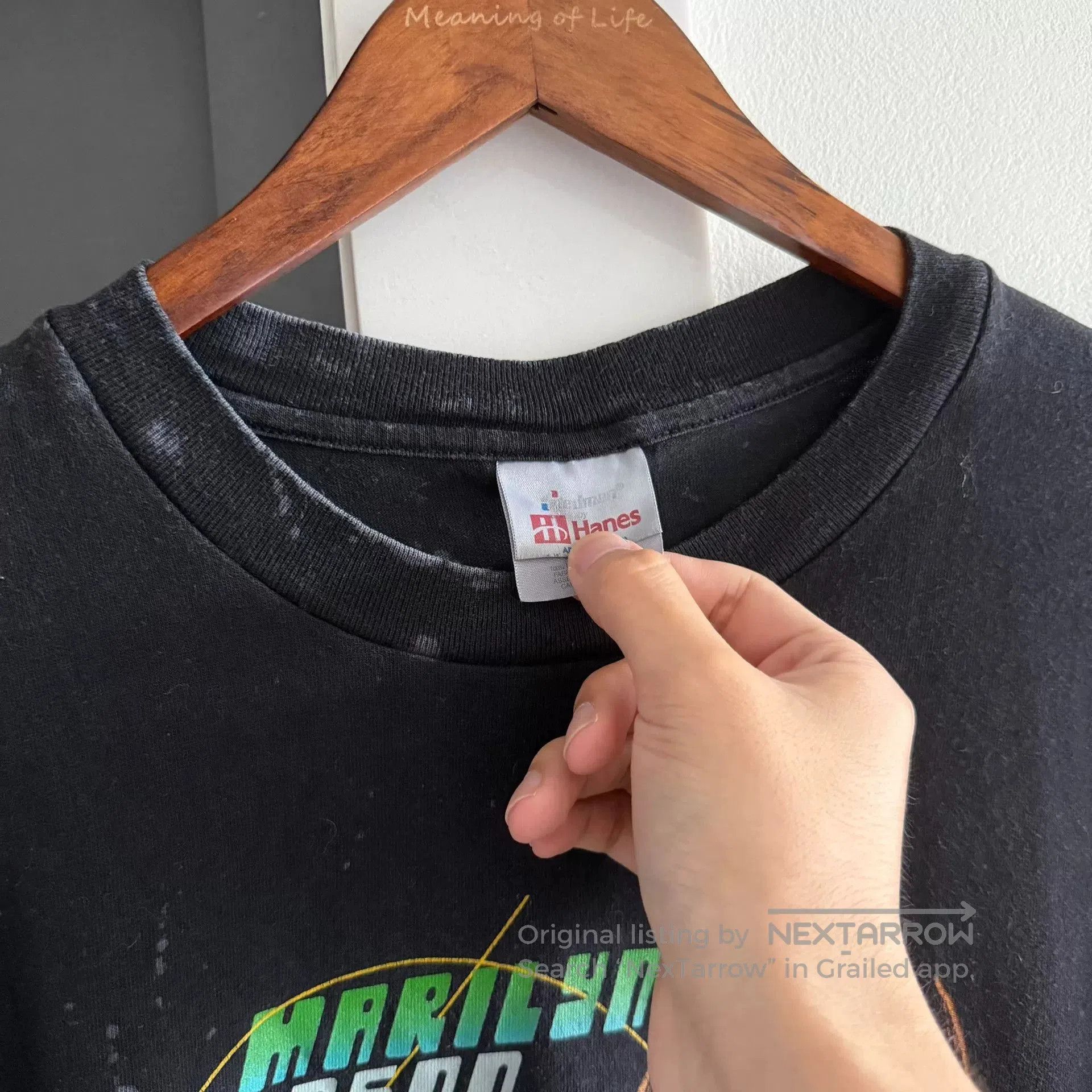 Vintage Vintage 90s Marilyn Manson Band Tee. Size US M / EU 48-50 / 2 - 3 Thumbnail