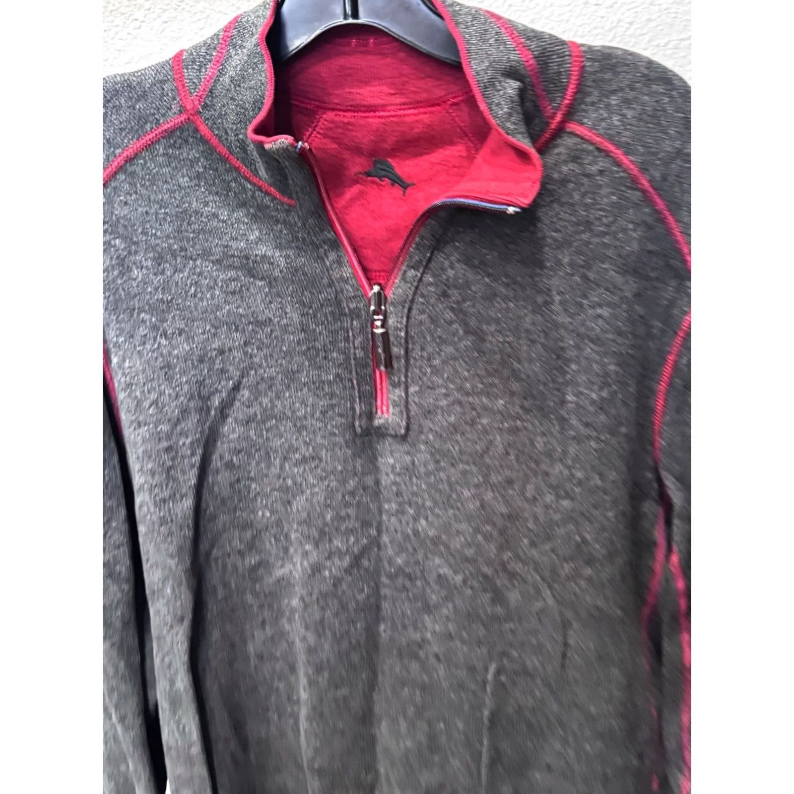 Tommy Bahama Tommy Bahama Sweater Red Gray Reversible Zip Large L Mens Size US L / EU 52-54 / 3 - 2 Thumbnail