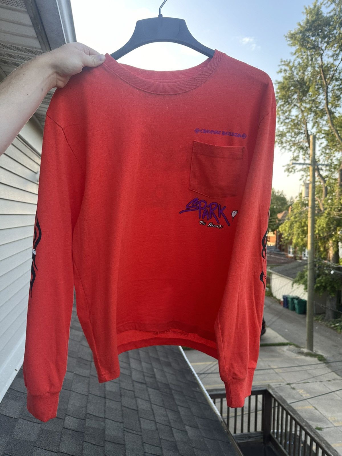 Chrome Hearts Red Matty Boy Long Sleeve Shirt