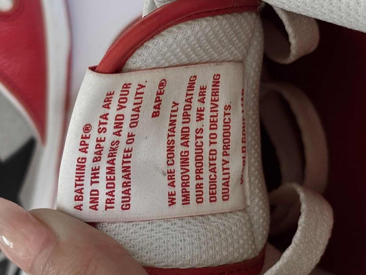 Bape Sk8 Sta Red Grey Size US 8 / EU 41 - 3 Thumbnail