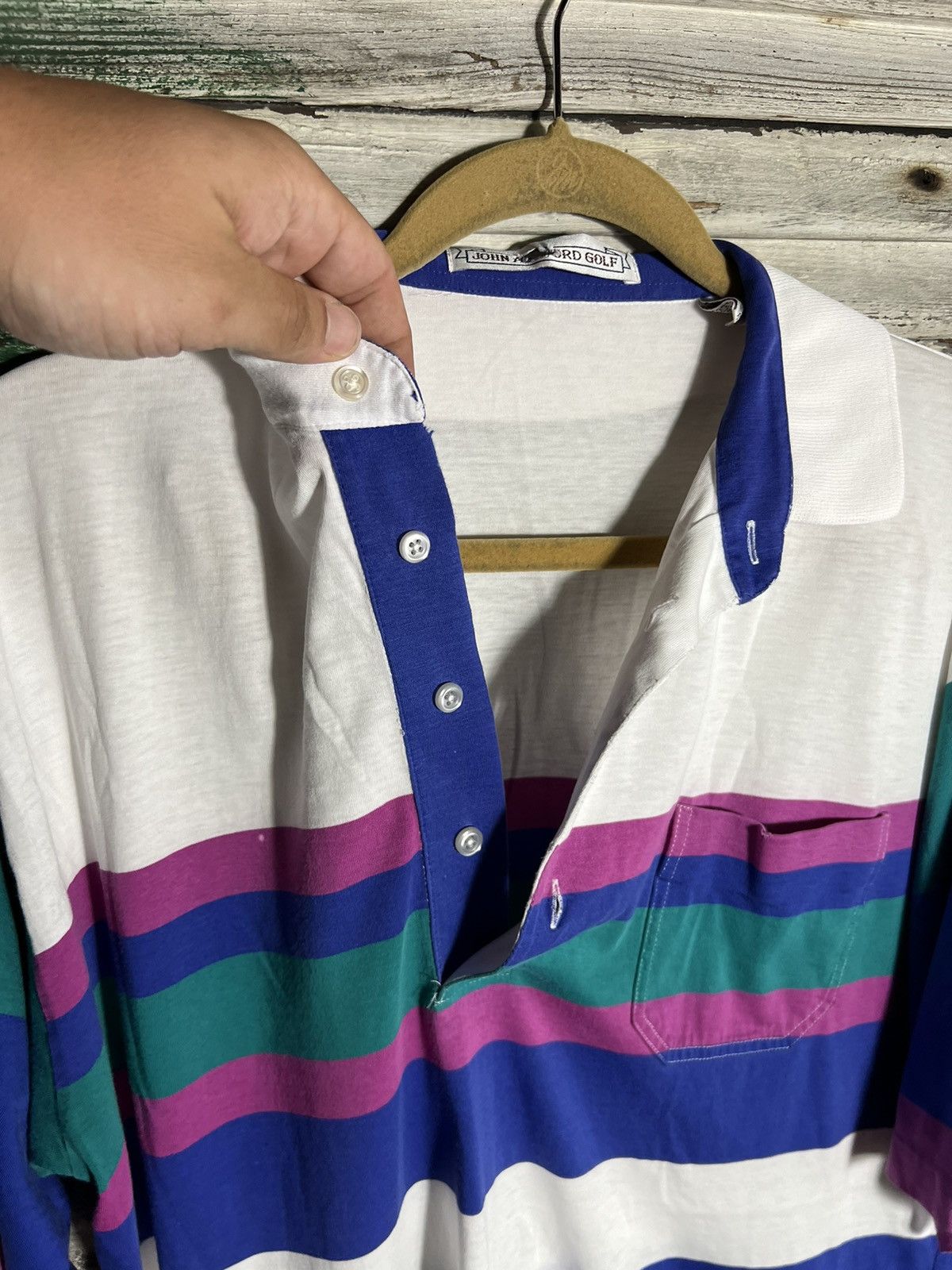 Vintage Vintage Striped Polo Size US L / EU 52-54 / 3 - 4 Thumbnail