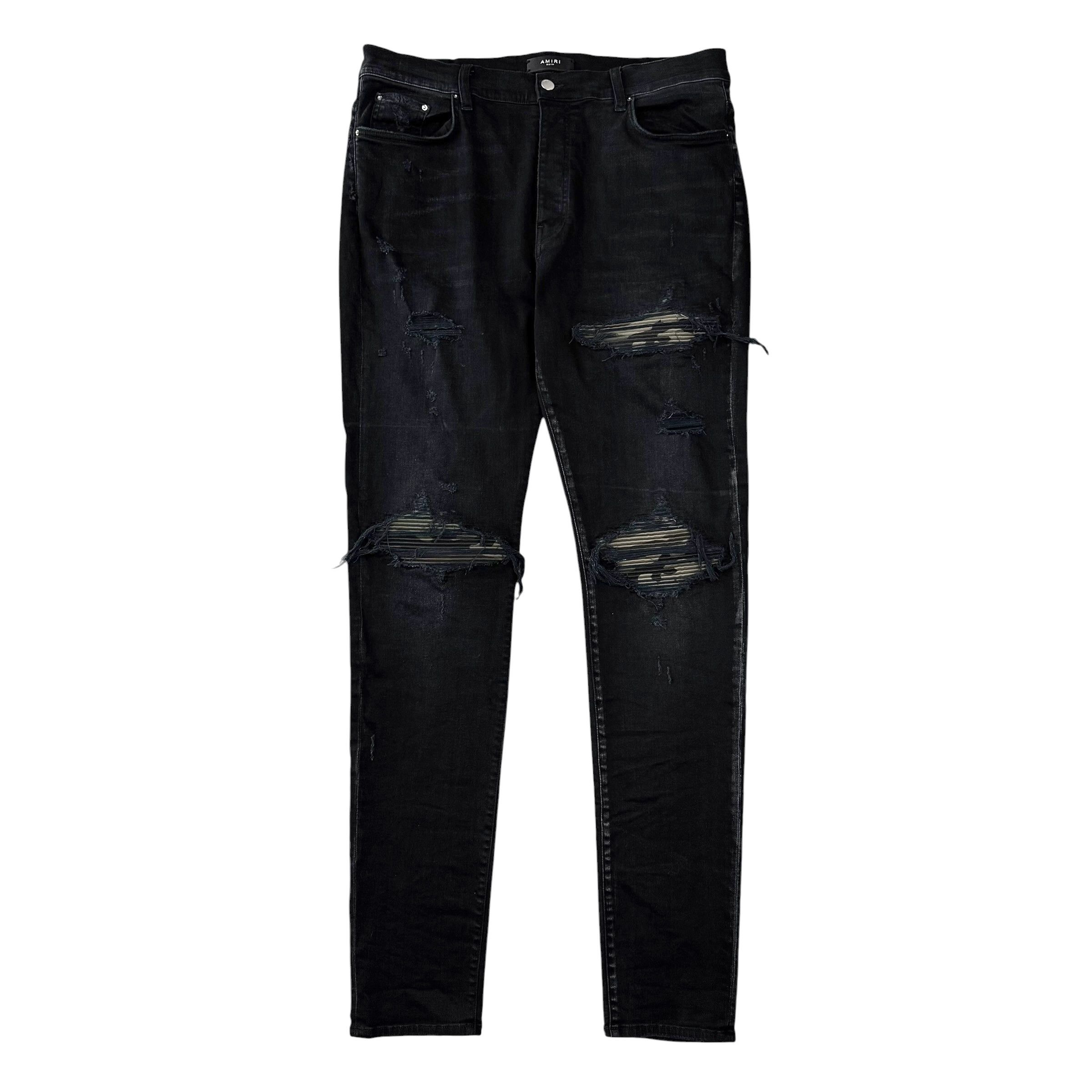Amiri Amiri MX1 Camo Bandana Patch Jeans Black Size US 38 / EU 54 - 1 Thumbnail