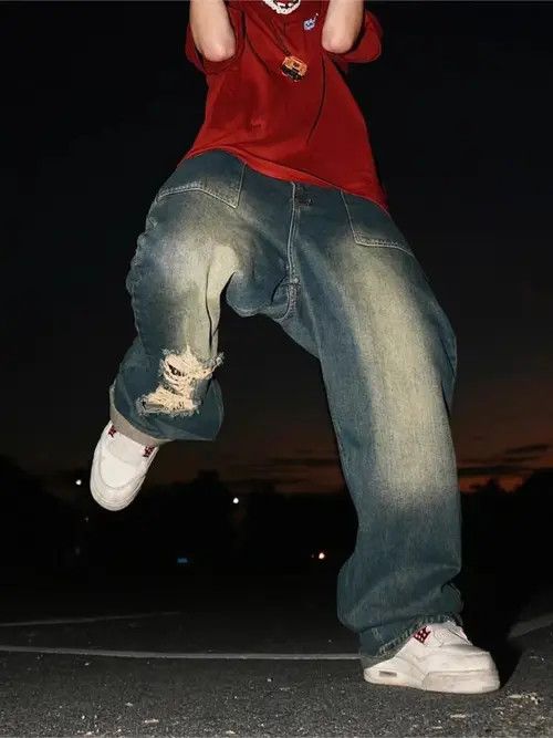 VIBE Street vintage ripped hip hop baggy jeans Size US 30 / EU 46 - 3 Thumbnail
