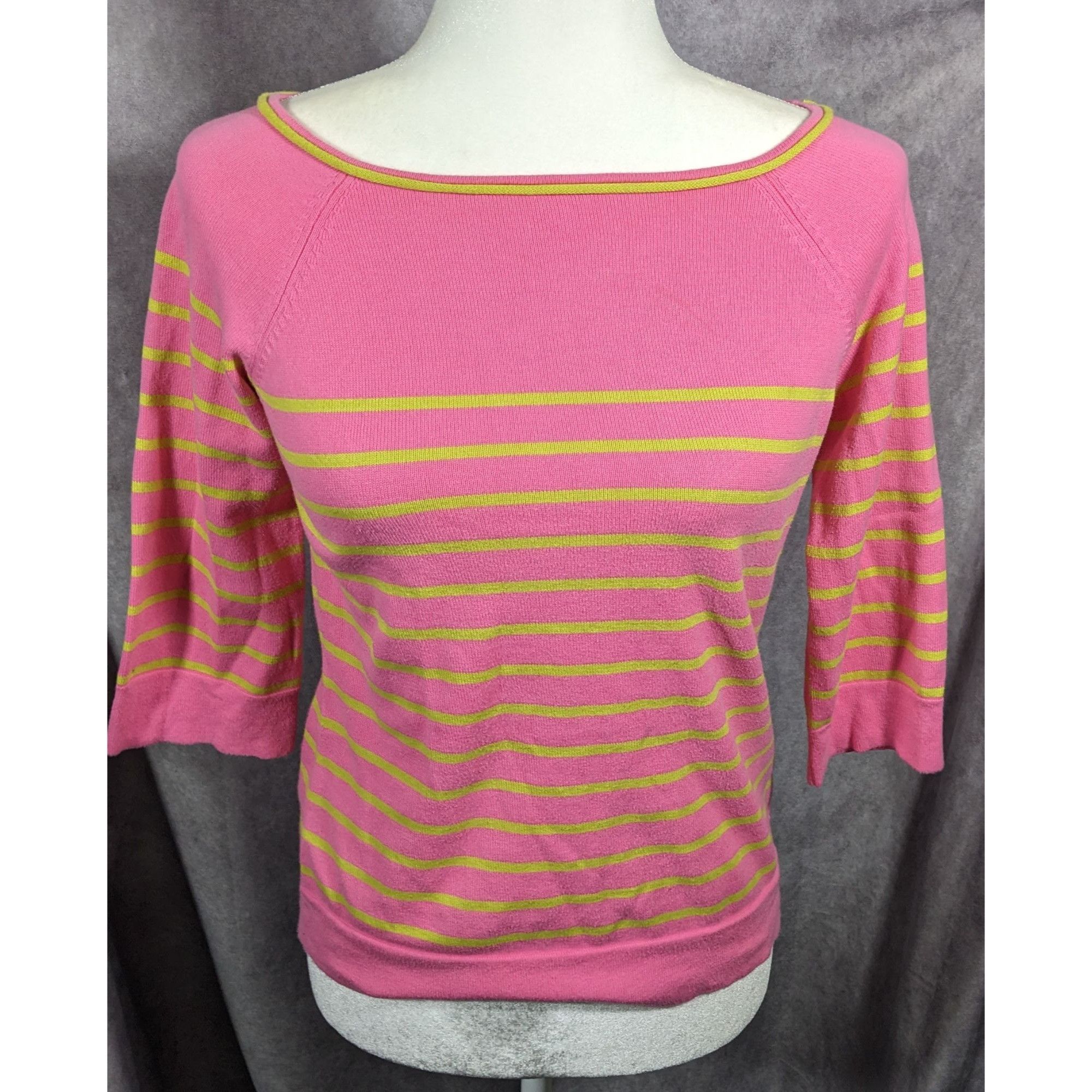 Lilly Pulitzer Lilly Pulitzer Pink And Green Striped Top Size XS Size XS / US 0-2 / IT 36-38 - 5 Thumbnail