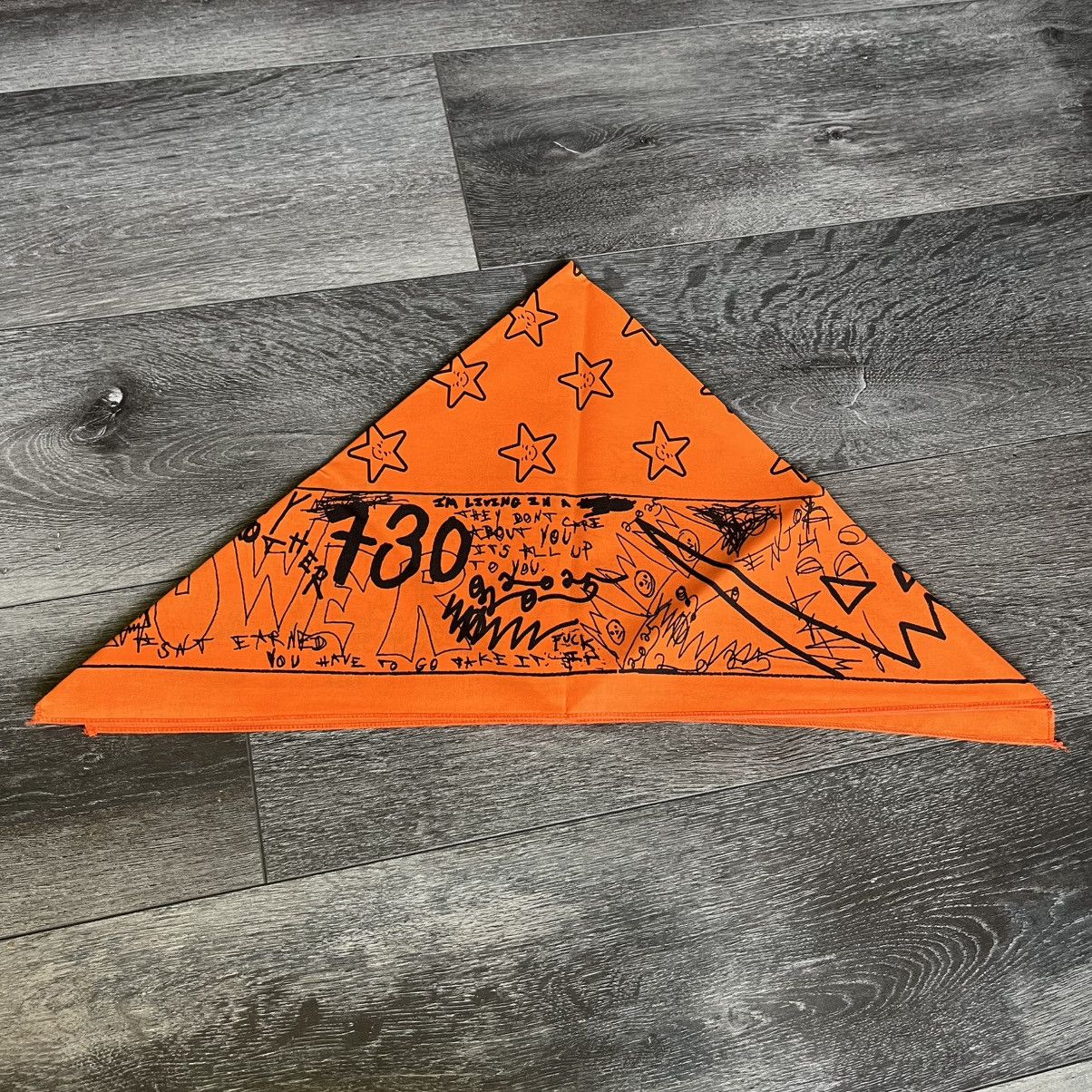 Asspizza New Asspizza 730 Exclusive Bandana Orange Orange Stars Size ONE SIZE - 2 Thumbnail