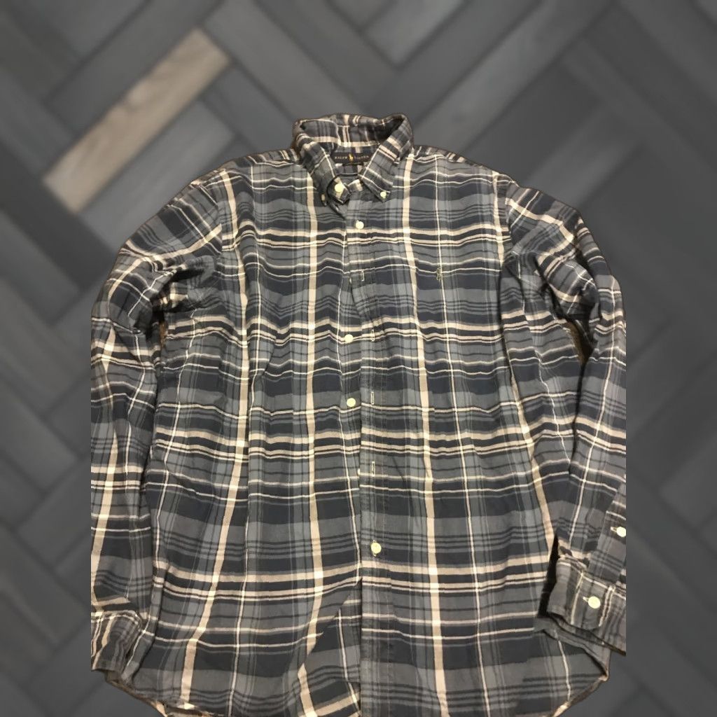 Polo Ralph Lauren Polo Ralph Lauren Shirt XL Men Long Sleeve Button-Down Indigo Oxford Blue Plaid Jacket? Size US XL / EU 56 / 4 - 1 Thumbnail