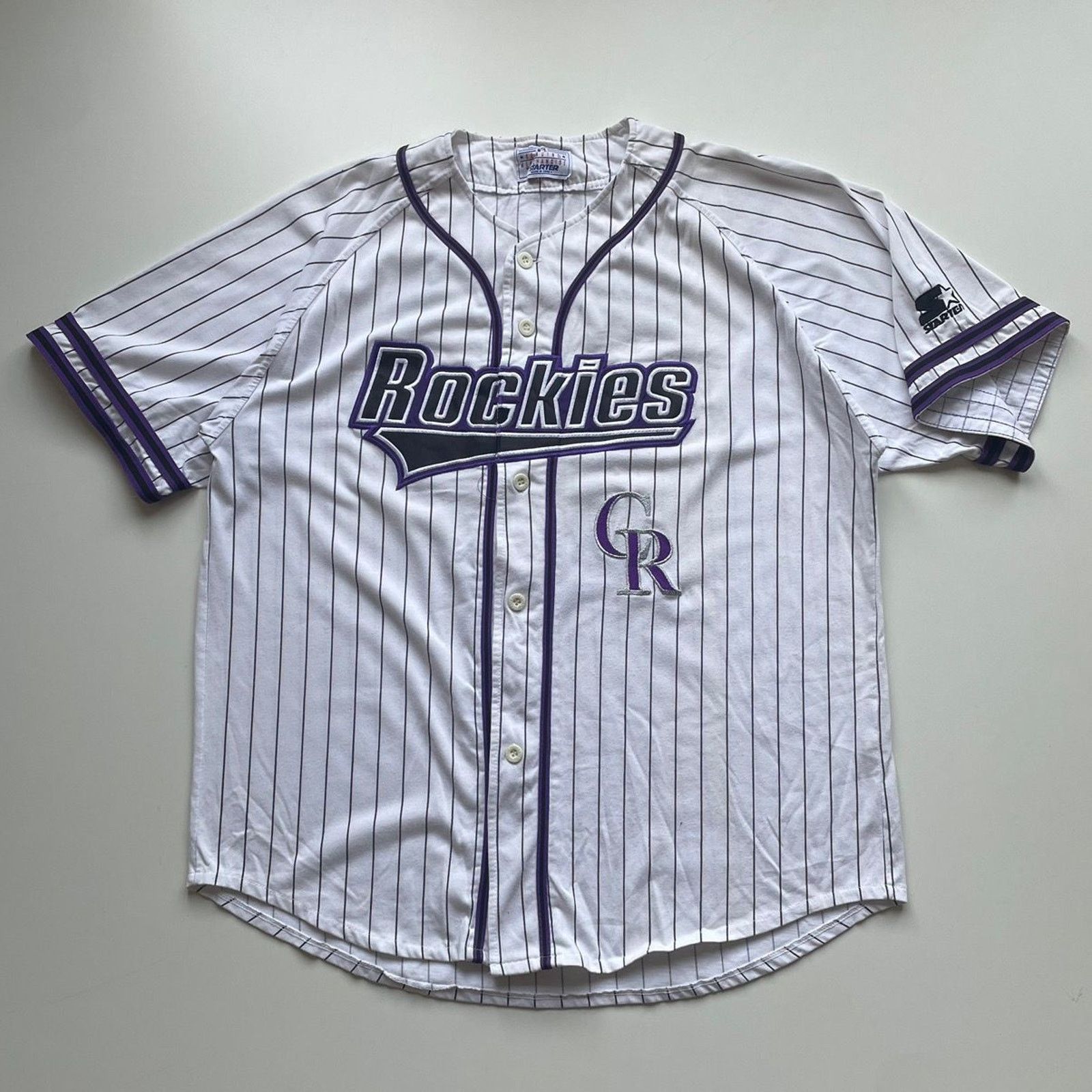 Vintage 90s Colorado Rockies MLB Starter Baseball Jersey XL