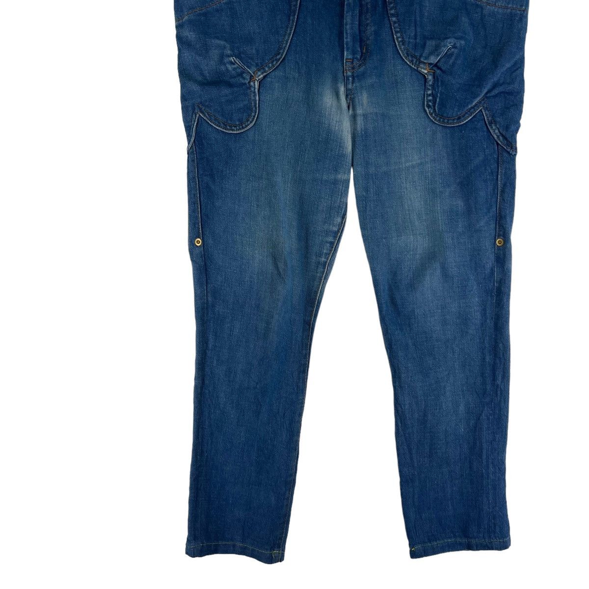 Issey Miyake 🔥VINTAGE BIKER DENIM JEANS MERCIBEAUCOUP ISSEY MIYAKE Size US 32 / EU 48 - 3 Thumbnail