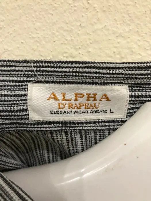 Vintage Vintage Alpha D’Rapeau Striped Design Flannel Shirt 👕 Size US L / EU 52-54 / 3 - 3 Thumbnail