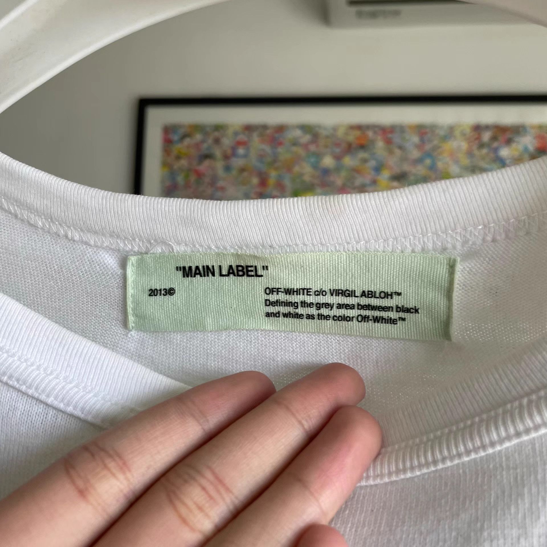 Off-White Off-White White Pink Religious Print T-shirt Size US S / EU 44-46 / 1 - 3 Thumbnail