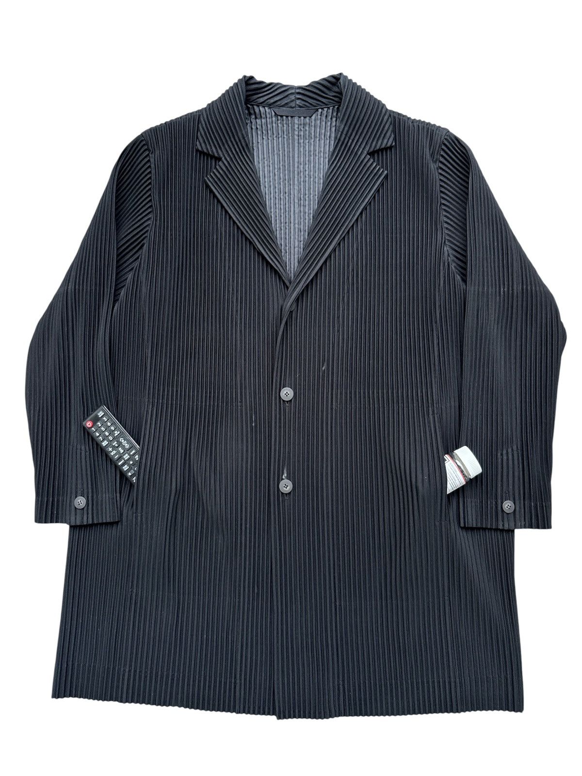 Homme Plisse Issey Miyake Pleated Coat Jacket Size US M / EU 48-50 / 2 - 2 Thumbnail