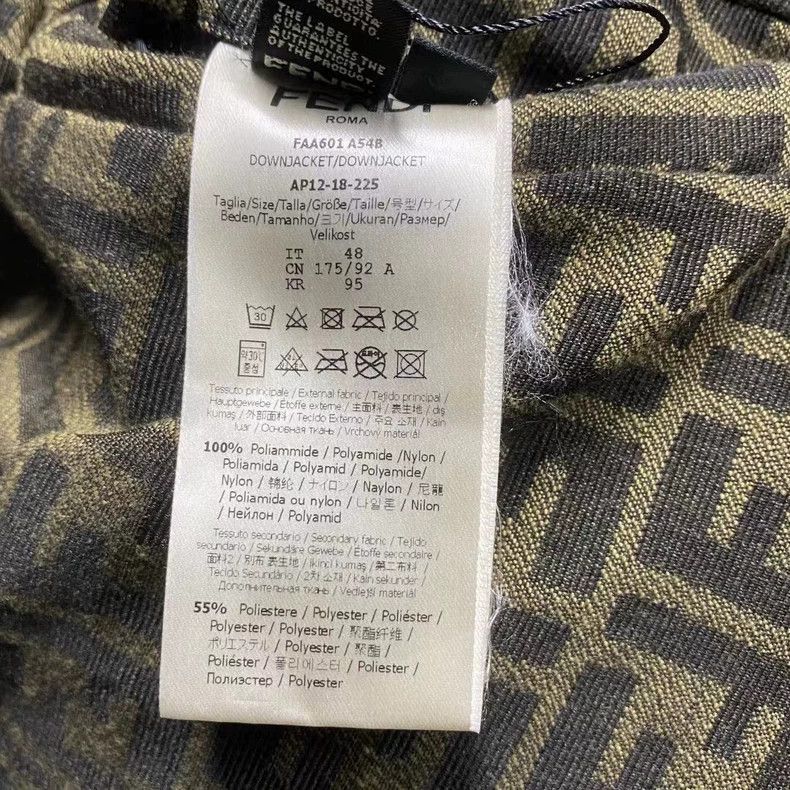 Fendi Fendi Brown Logo Puffer Jacket Size 48 Size US L / EU 52-54 / 3 - 3 Thumbnail