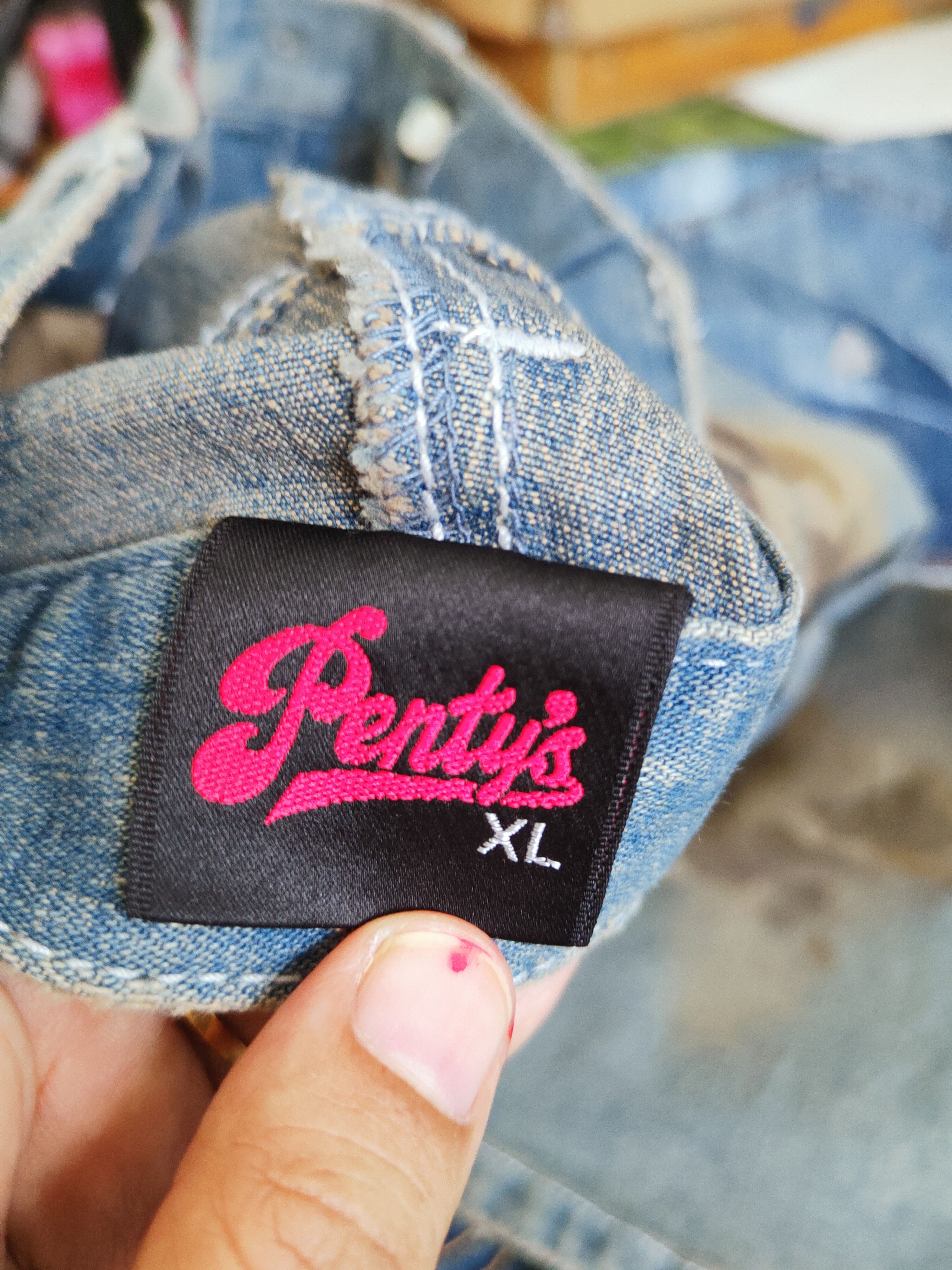 Japanese Brand Penty's Blue Distressed Ripped Boot Cut Jeans #W344 Size 26" / US 2 / IT 38 - 15 Thumbnail