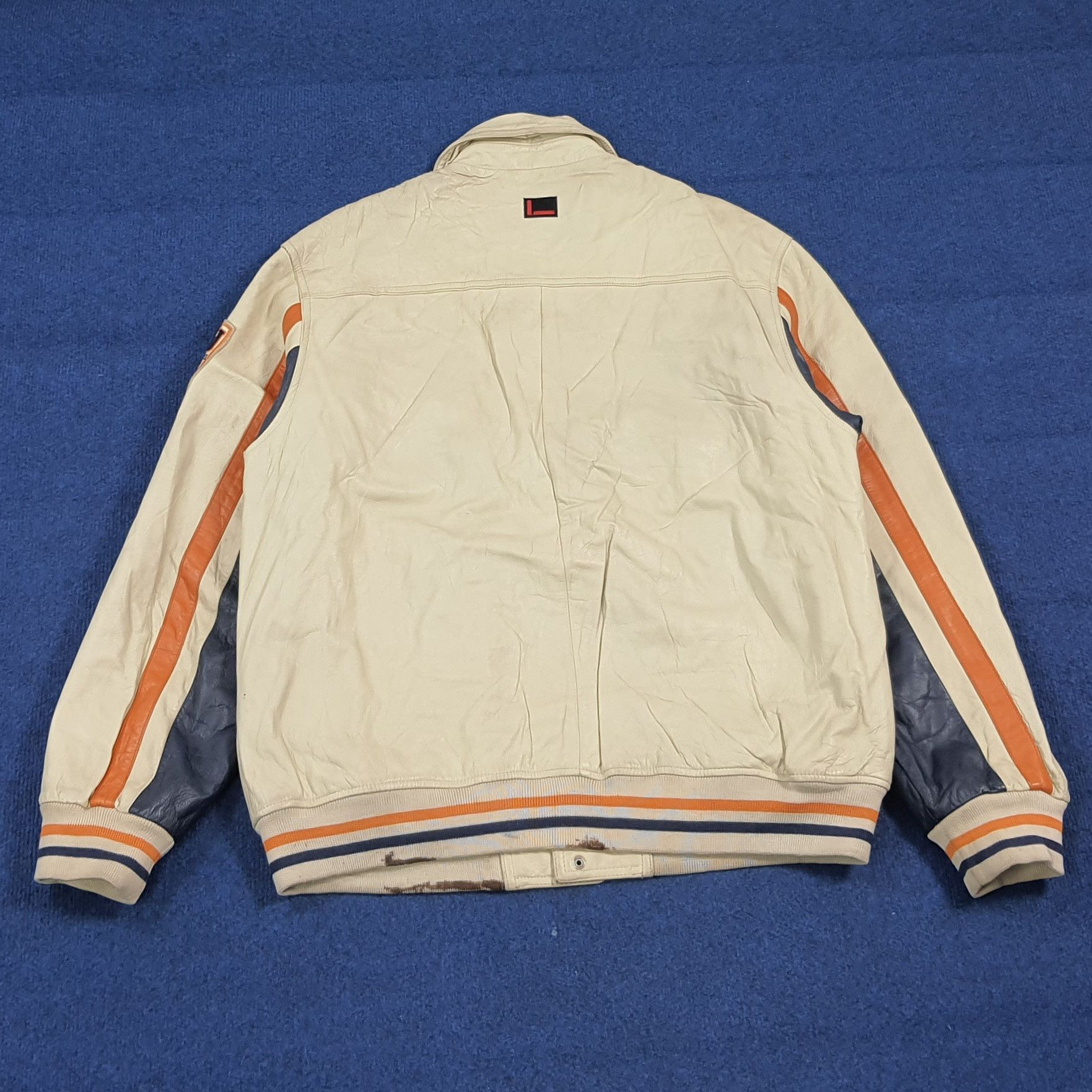 Fubu Vintage FUBU Full Leather Varsity Jacket 90s Hip Hop C286N4 Size US L / EU 52-54 / 3 - 3 Thumbnail