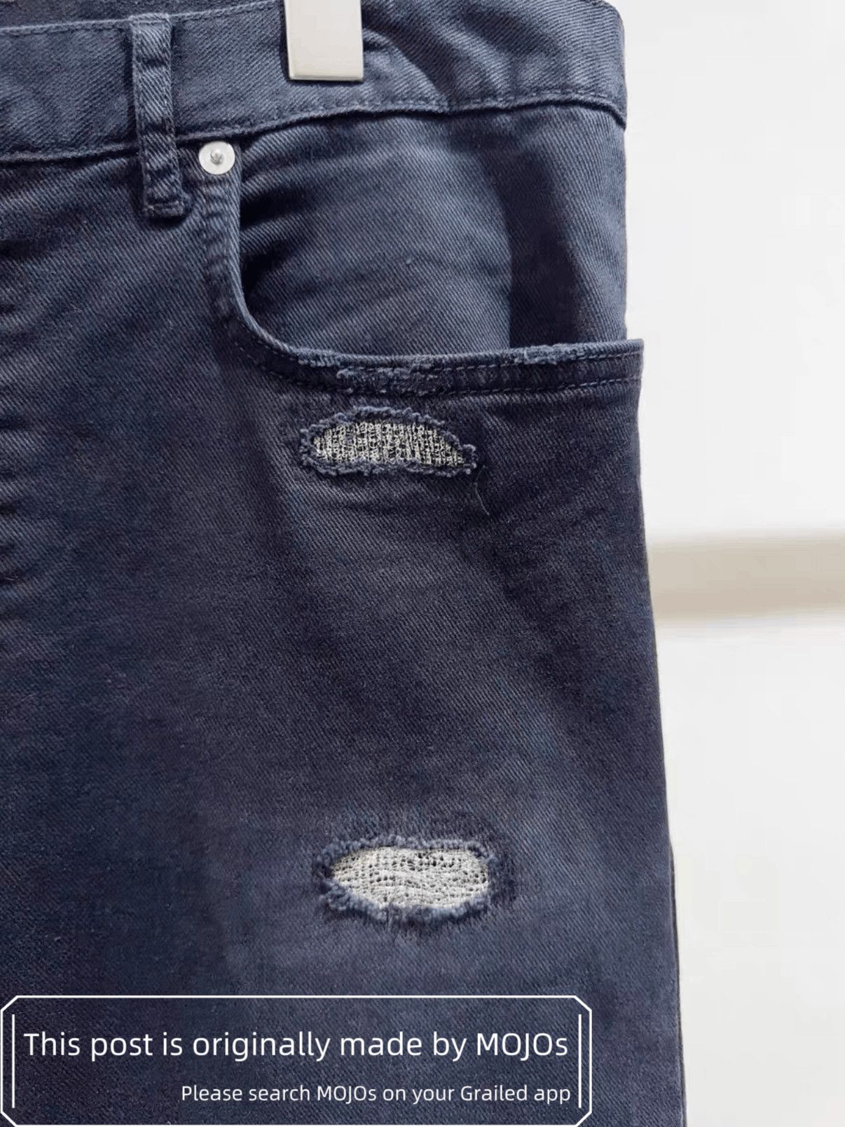 Dior Sz 33 Dior Distressed Patch Denim mojos114828 Size US 33 - 3 Thumbnail