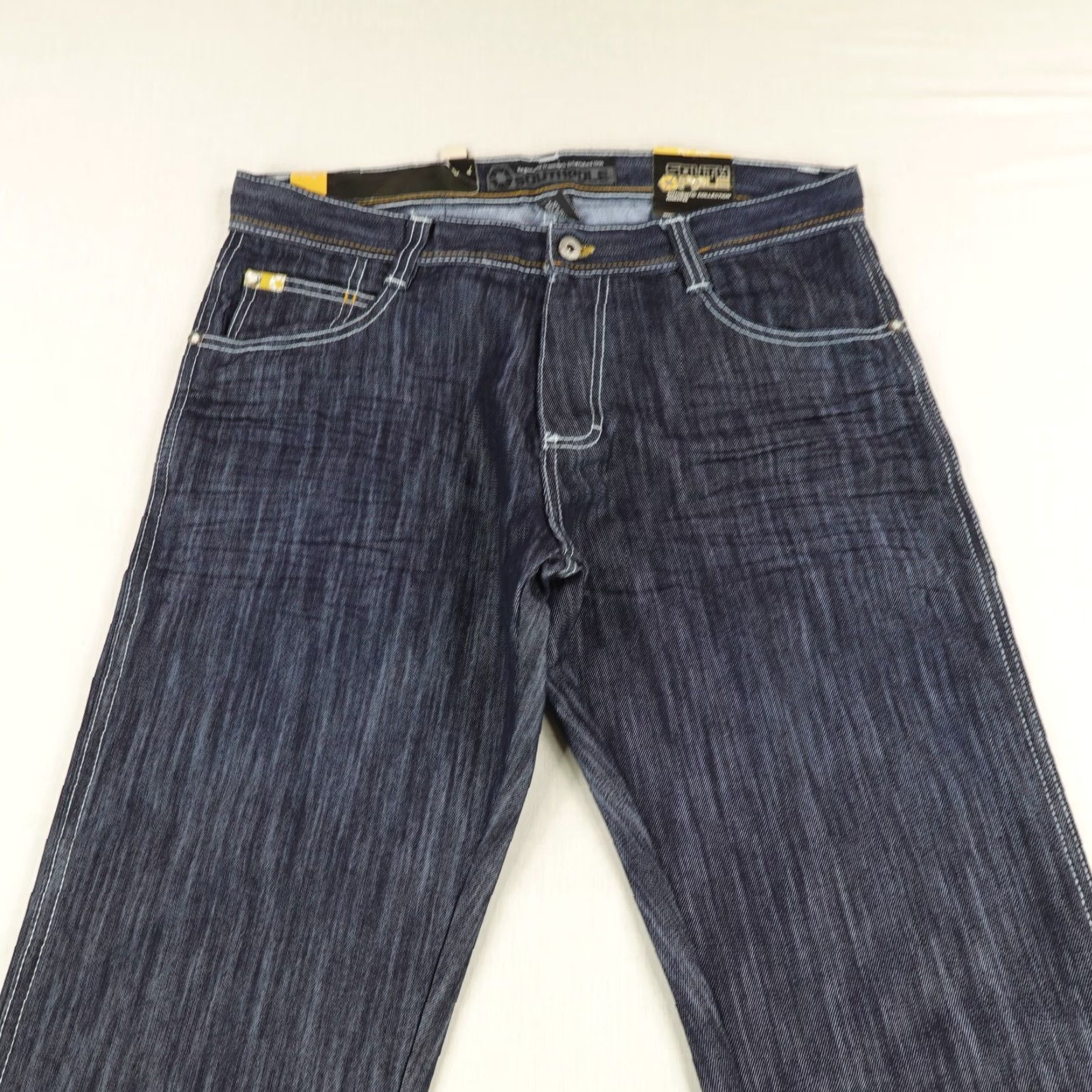 Southpole Vintage Southpole Jeans Mens 34 Black Denim Slim Straight Loose Deadstock Y2K Size US 35 - 3 Thumbnail