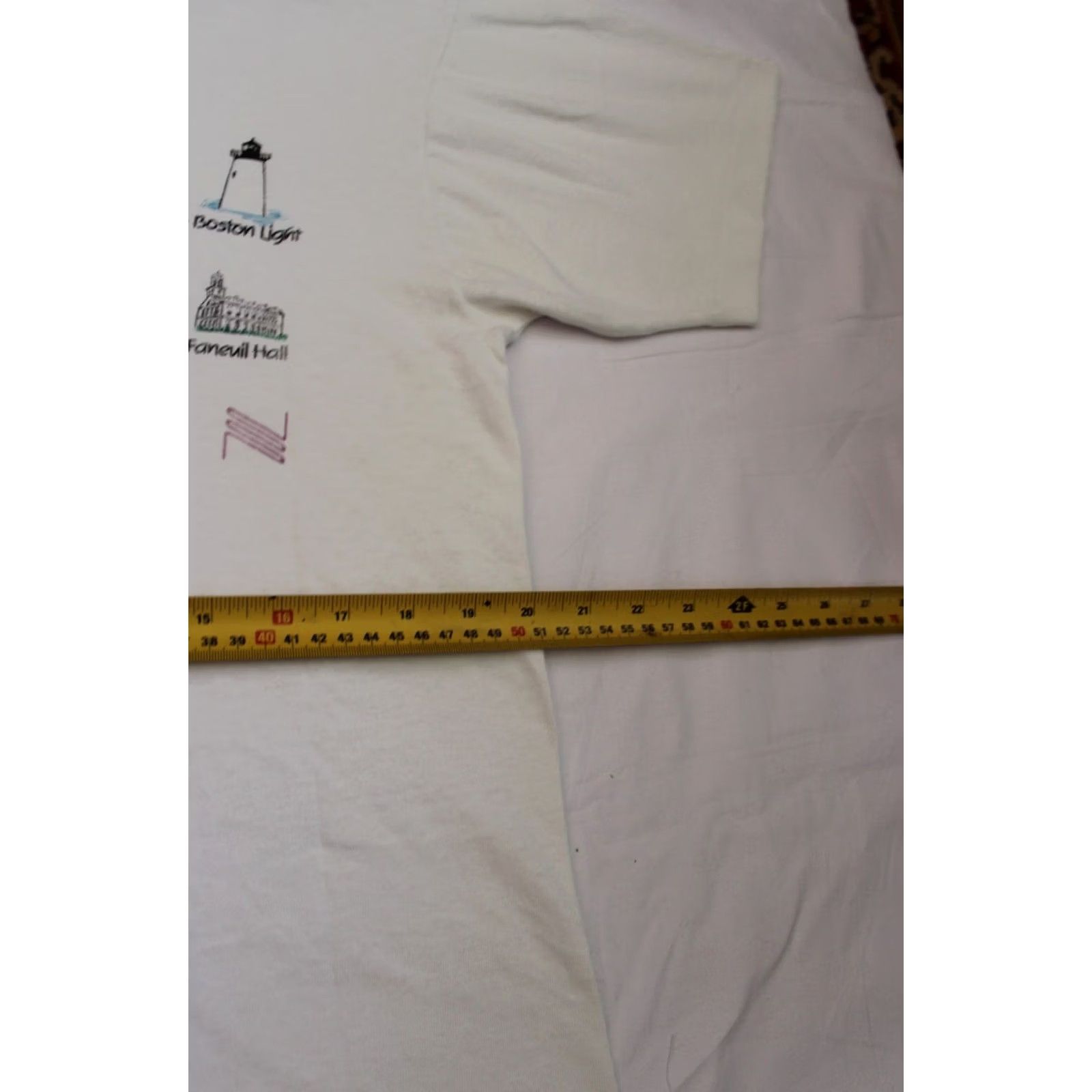 Fruit Of The Loom VINTAGE Boston white T-shirt - size L Mens Fruit of the Loom Short Sleeve Retro Funny 1990s Shirt Size US L / EU 52-54 / 3 - 6 Thumbnail