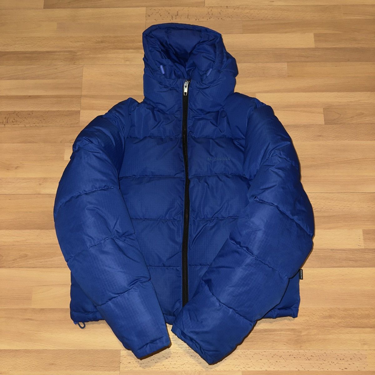 Balenciaga Balenciaga Blue Puffer Jacket with Hood Size US M / EU 48-50 / 2 - 1 Thumbnail