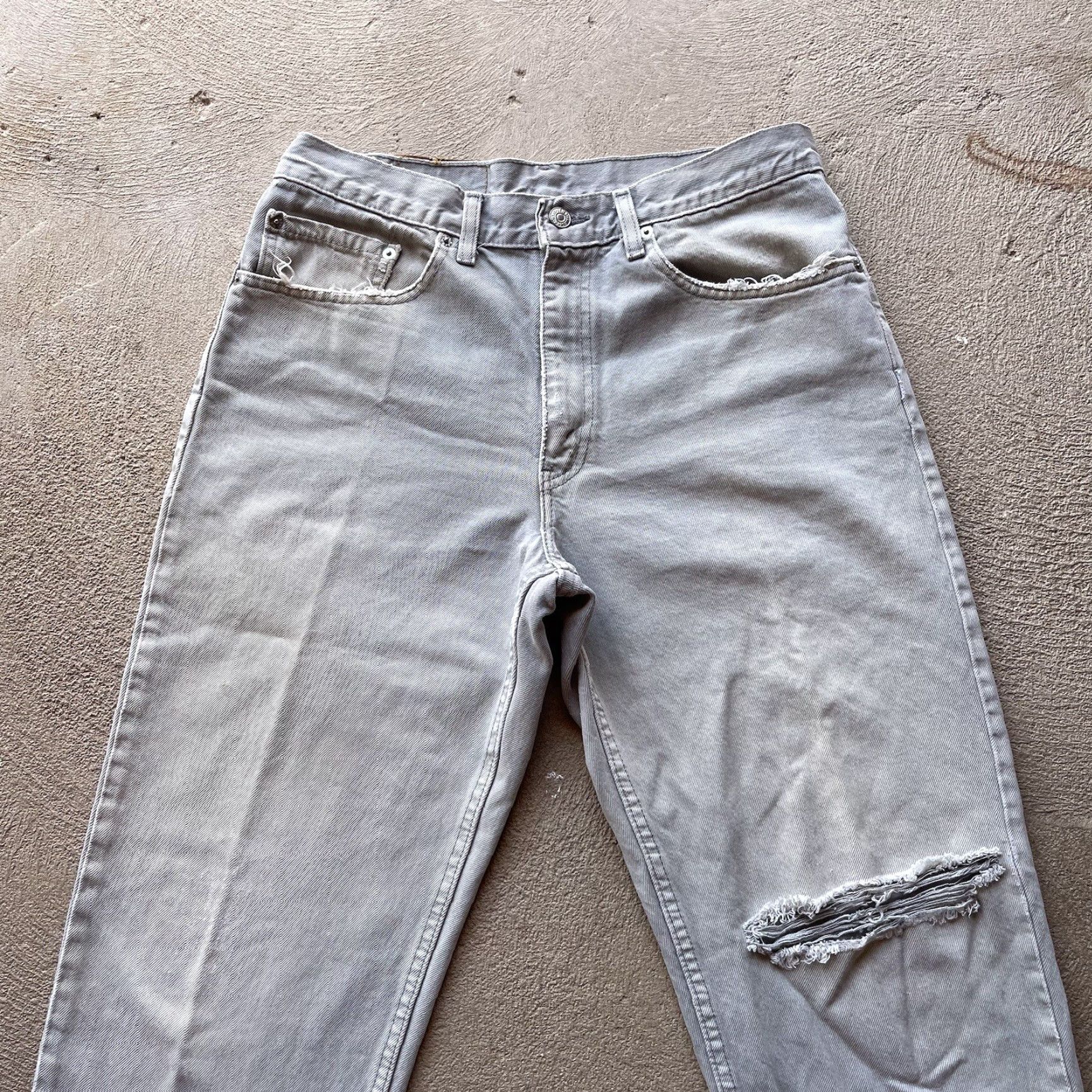 Levi's VINTAGE Levi's 550 Jeans Mens 32x32 Beige Wide-Leg Relaxed Fit Denim Pants 90s Y2K Size US 32 / EU 48 - 2 Thumbnail