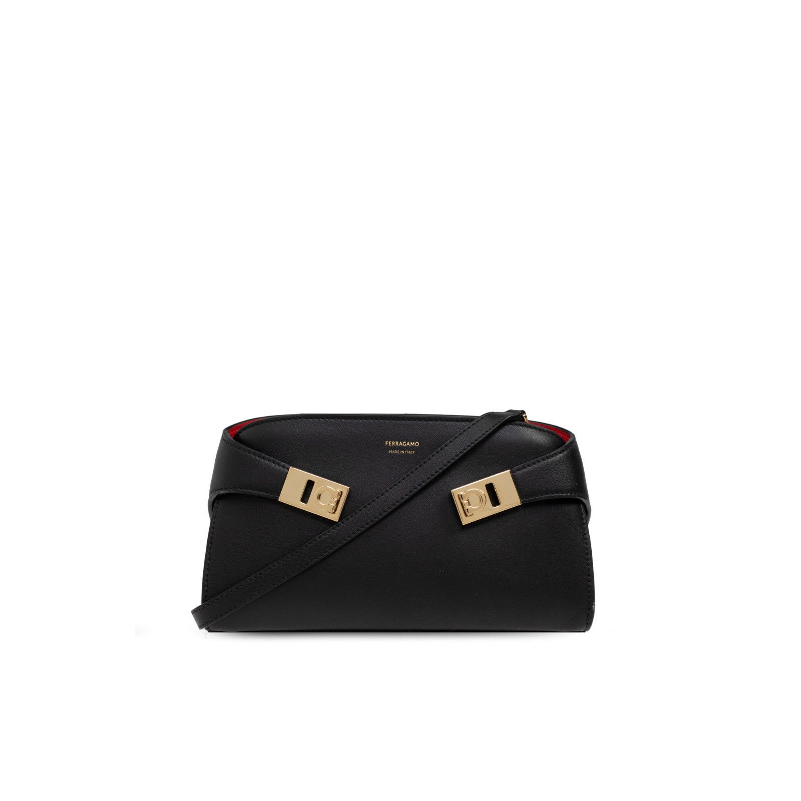 Salvatore Ferragamo FERRAGAMO Hug Black Leather Shoulder Bag New & Authentic Size ONE SIZE - 1 Thumbnail