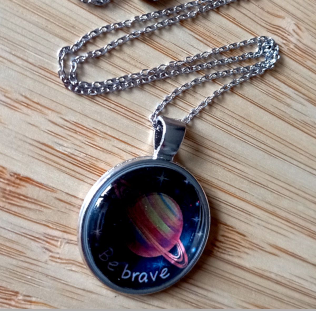 Hysteric Glamour × Japanese Brand × Vintage Punk Tiny Planet Saturn Stainless Steel Silver Necklace RARE Size ONE SIZE - 10 Thumbnail