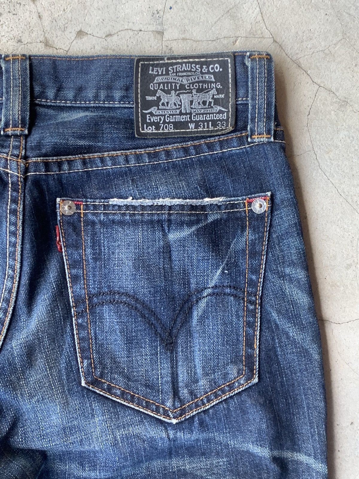 Levi's Hot 🔥 Flare Levi’s Lot 708 Distressed Jeans.. Size US 30 / EU 46 - 5 Thumbnail