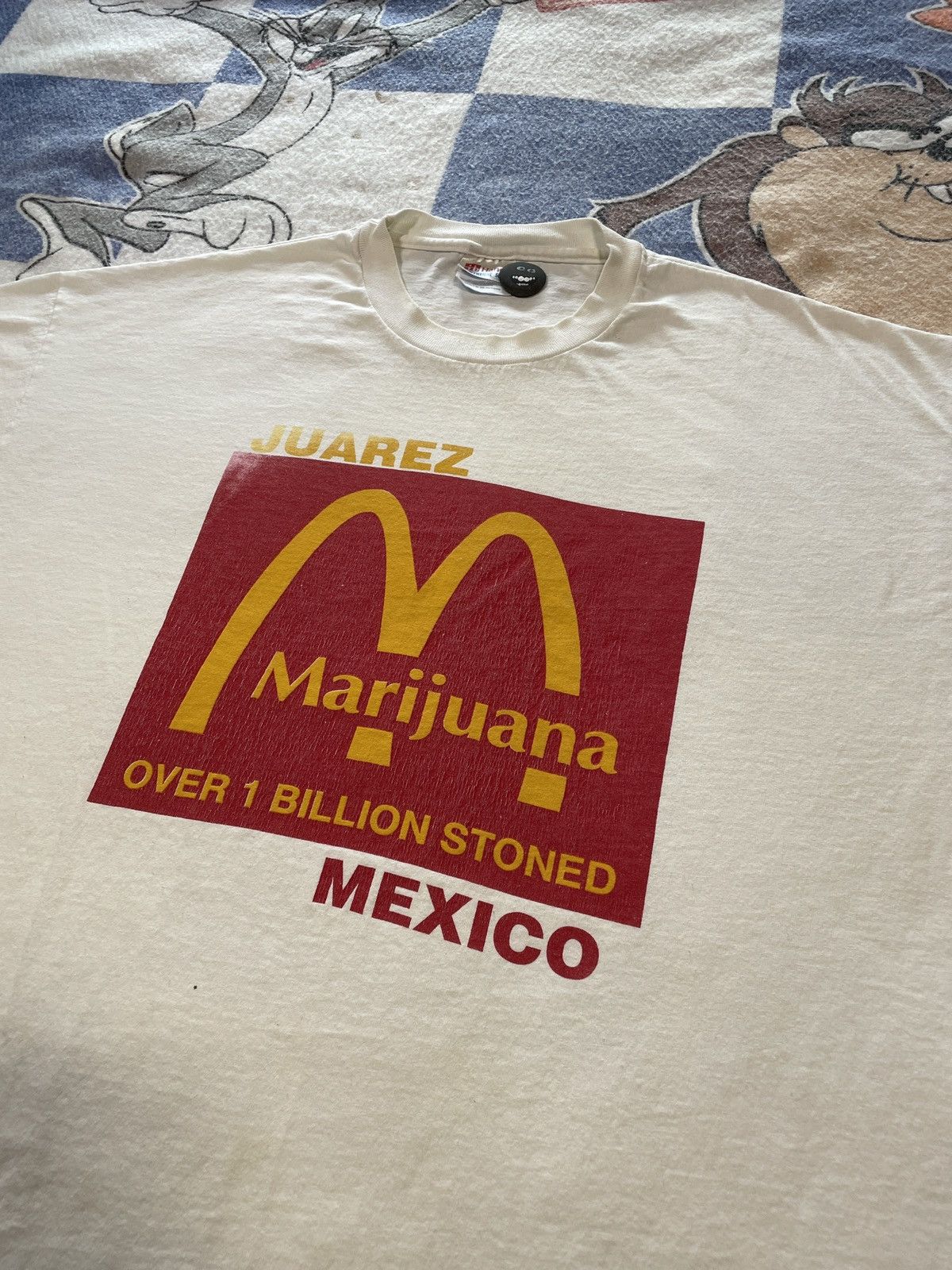 Vintage Vintage marijuana McDonald’s rip tee Size US XL / EU 56 / 4 - 2 Thumbnail