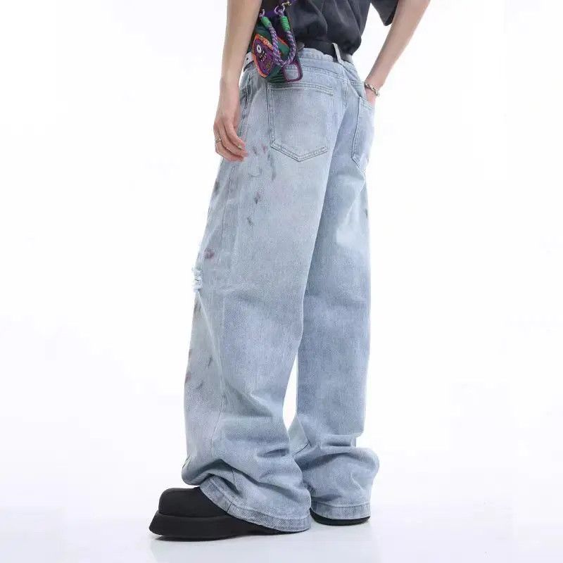 Designer × Japanese Brand Graffiti street Harajuku ripped jeans Size US 32 / EU 48 - 3 Thumbnail