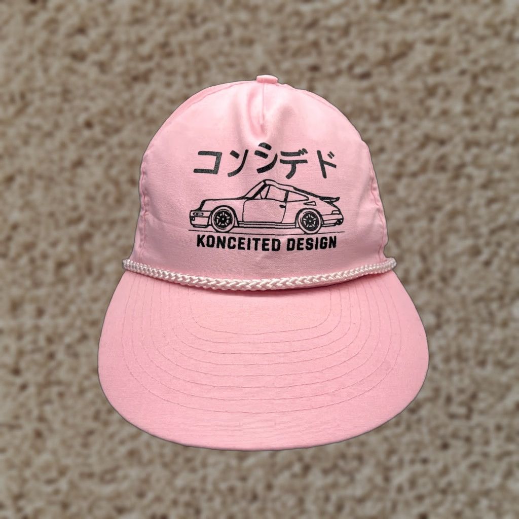 4SDESIGNS VINTAGE Konceited Designs Hat Cap Strap Back Adult One Size Pink Poly Rope 90s Size ONE SIZE - 1 Thumbnail