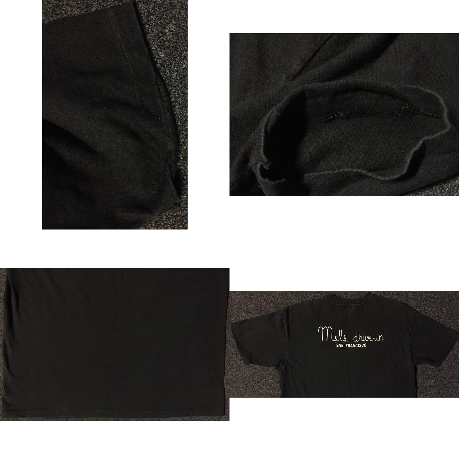 Vintage VINTAGE 90s Mel’s Drive In Faded San Francisco Shirt L Black Men Short Sleeve T-Shirt USA Rock Grunge Card Cars 80s 90s Biker Retro Size US L / EU 52-54 / 3 - 8 Thumbnail