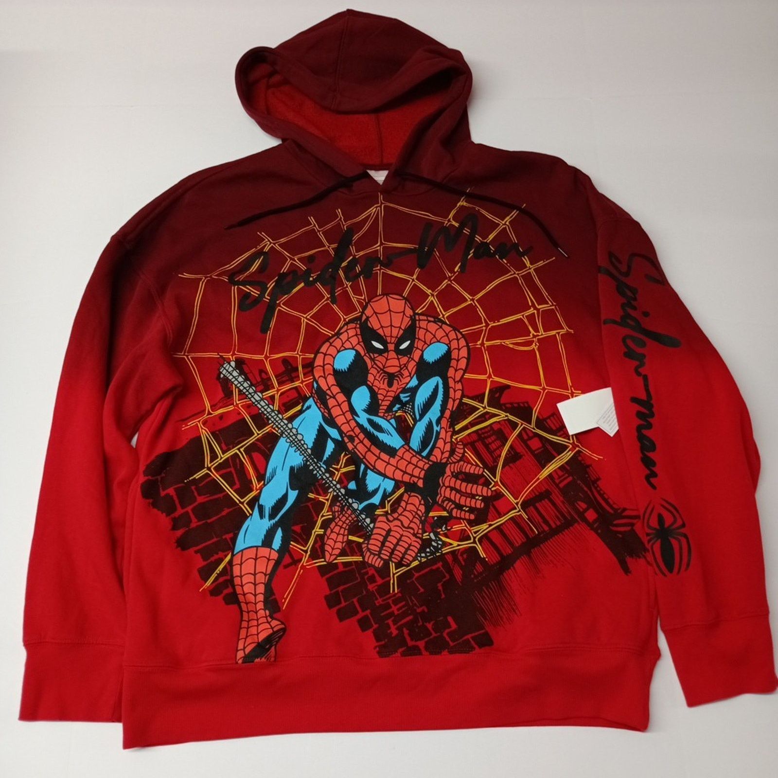 Marvel Comics Marvel Spider-Man Hoodie Red Logo Men's M Medium Pockets Size US M / EU 48-50 / 2 - 1 Thumbnail
